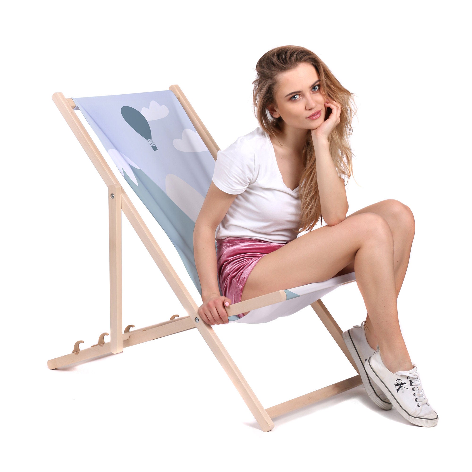 Wooden Deck Chair Mint Balloon-M