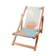 Holzliegestuhl Orange Schiff