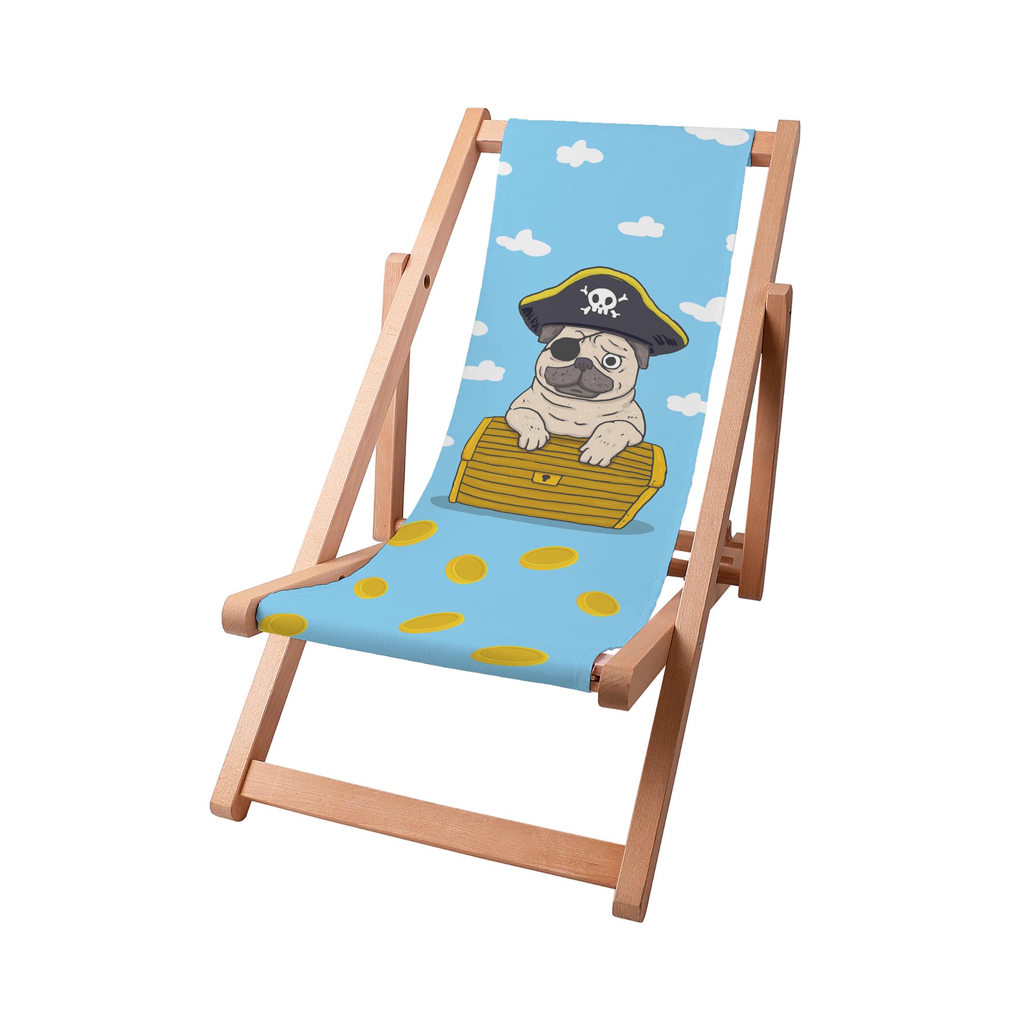 Holzliegestuhl Piraten Mops