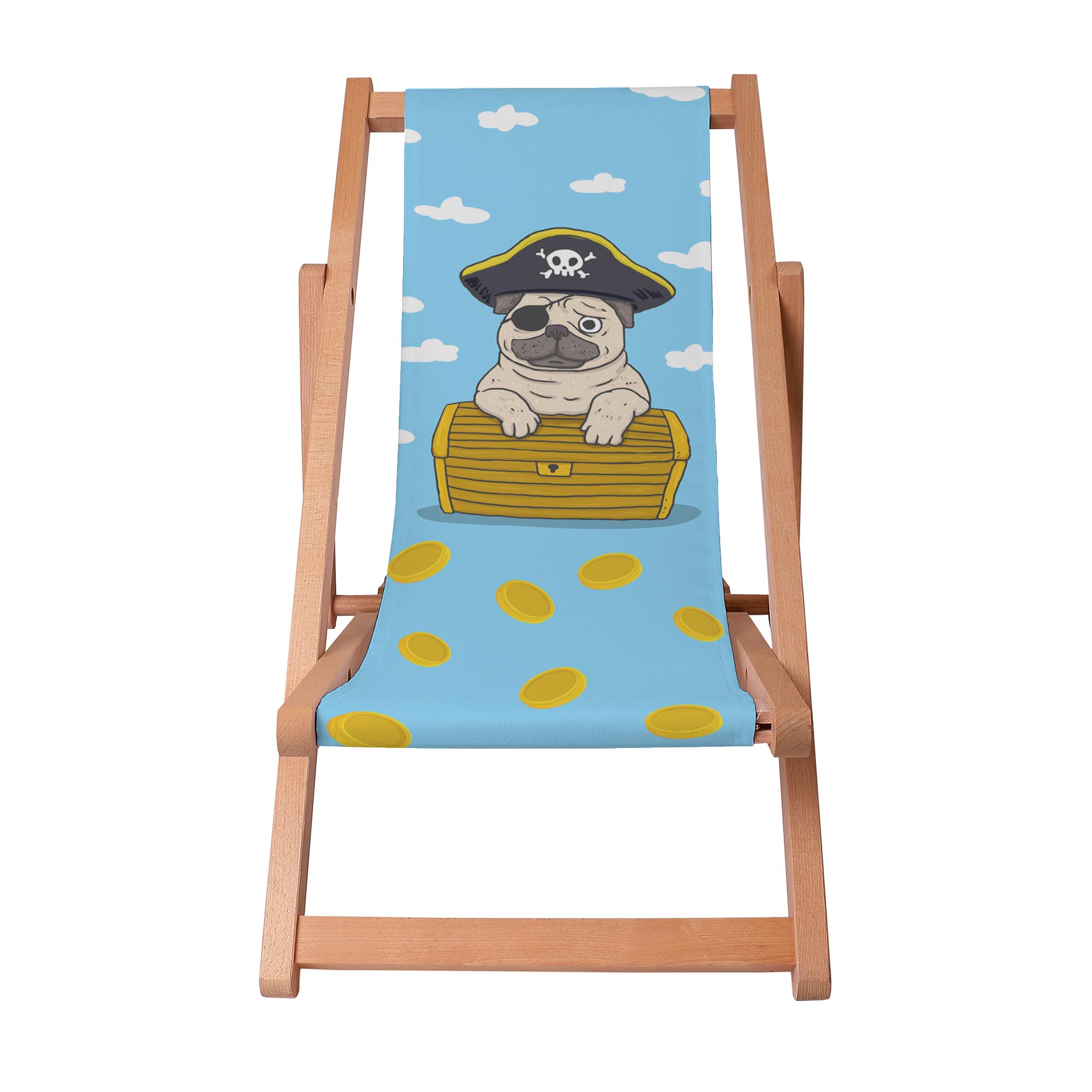 Holzliegestuhl Piraten Mops-S