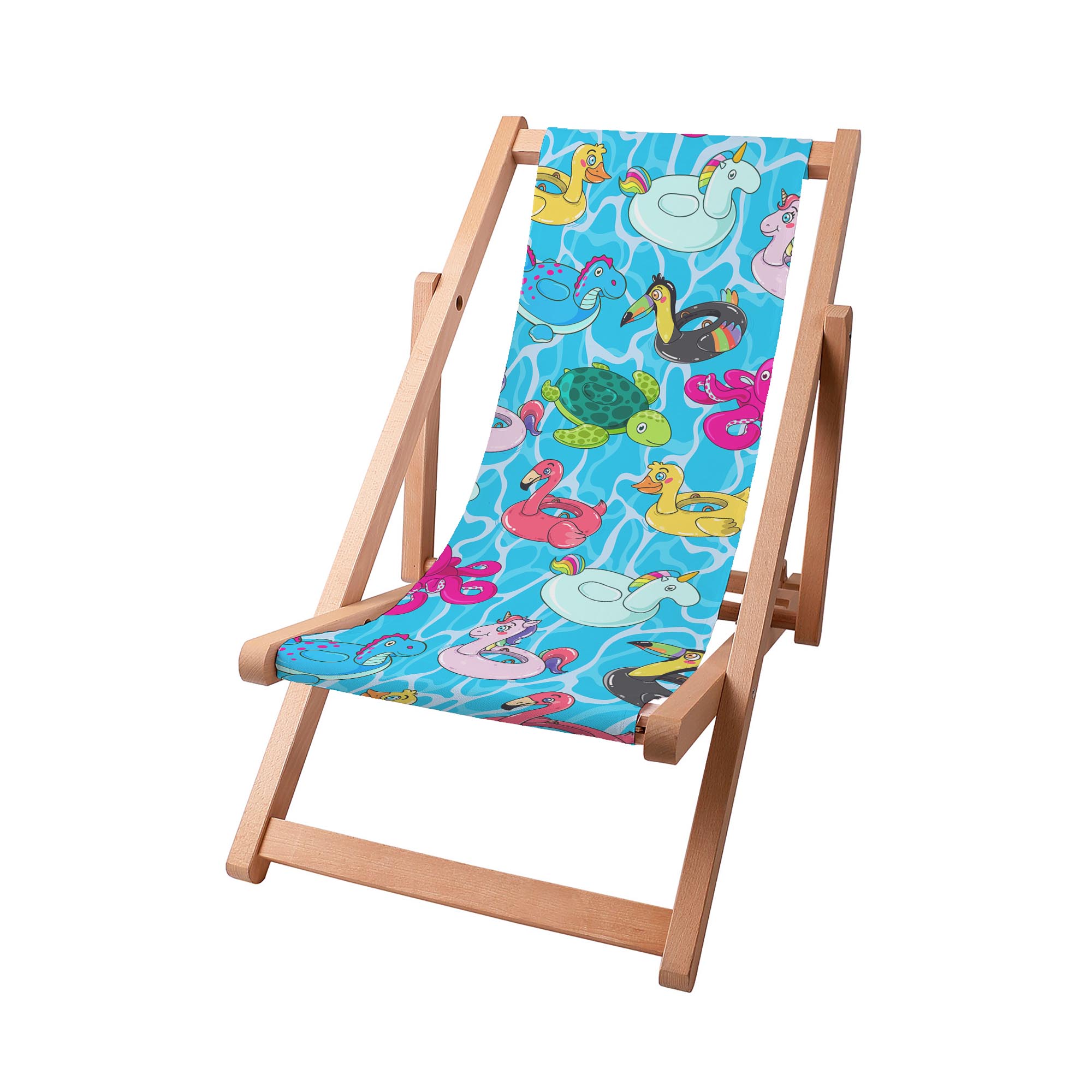 Holzliegestuhl Poolspielzeug