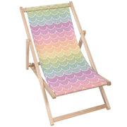 Holzliegestuhl Regenbogen Fischschuppe-M