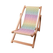 Holzliegestuhl Regenbogen Fischschuppe-S