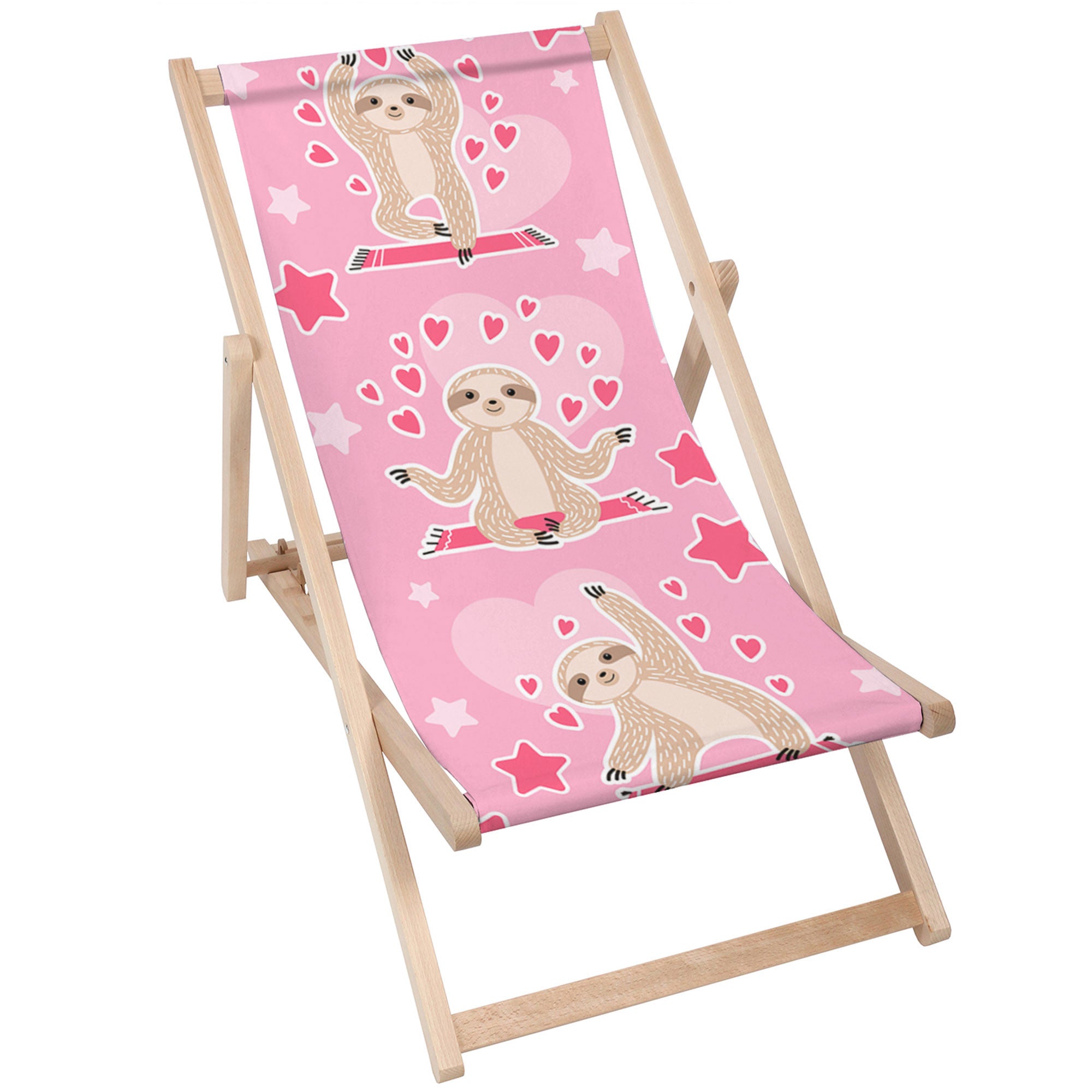 Holzliegestuhl Faultier Liebe-M