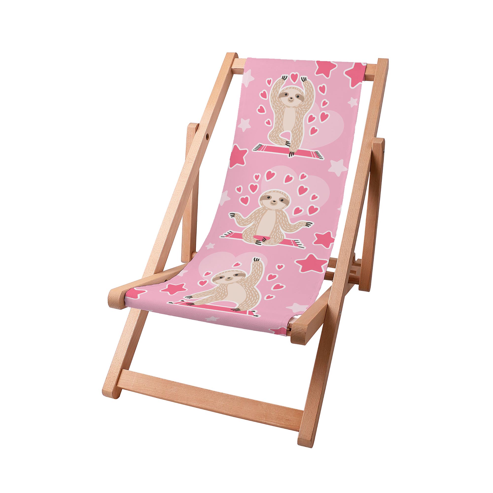 Holzliegestuhl Faultier Liebe-S