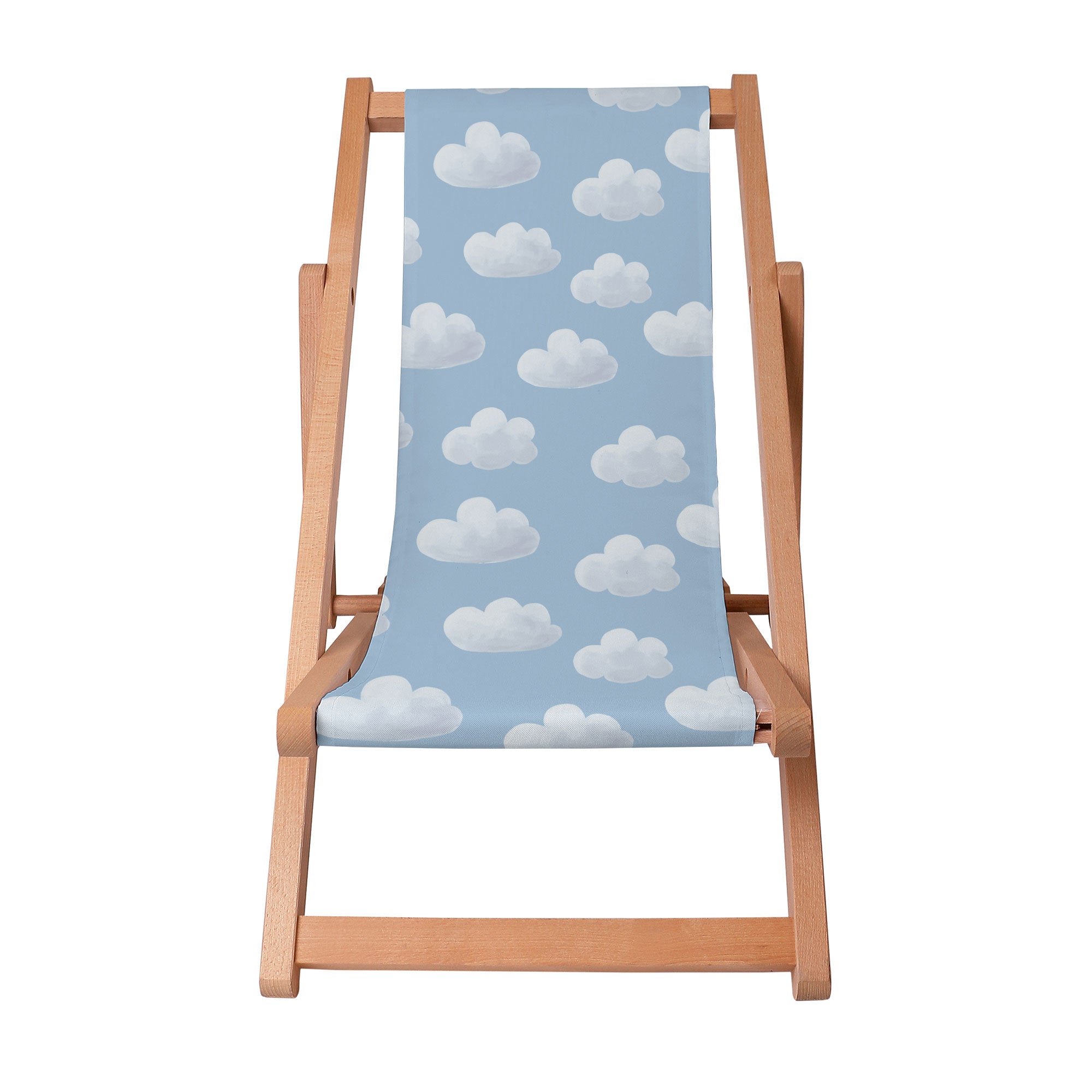 Holzliegestuhl Blaue Wolken-S