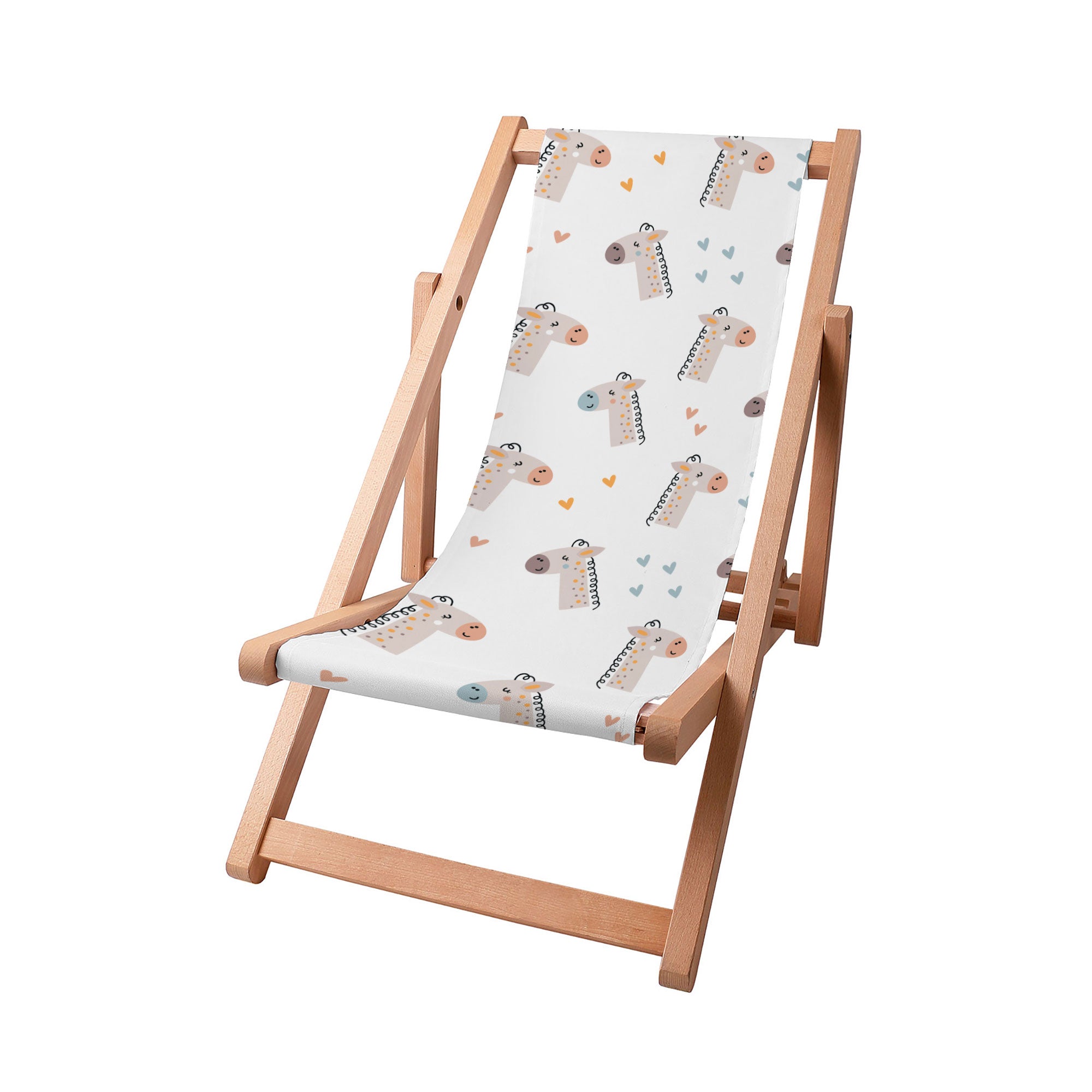 Holzliegestuhl Cute Giraffe