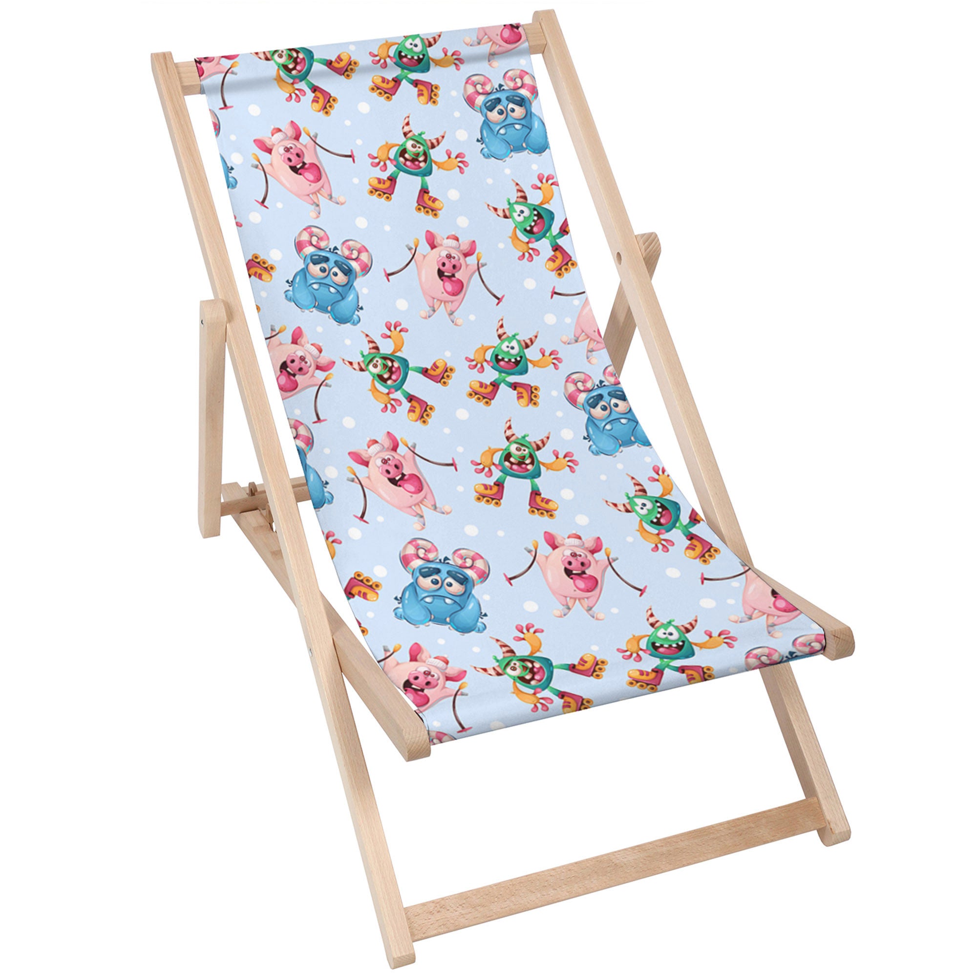 Wooden Deck Chair Funny Monsters-M