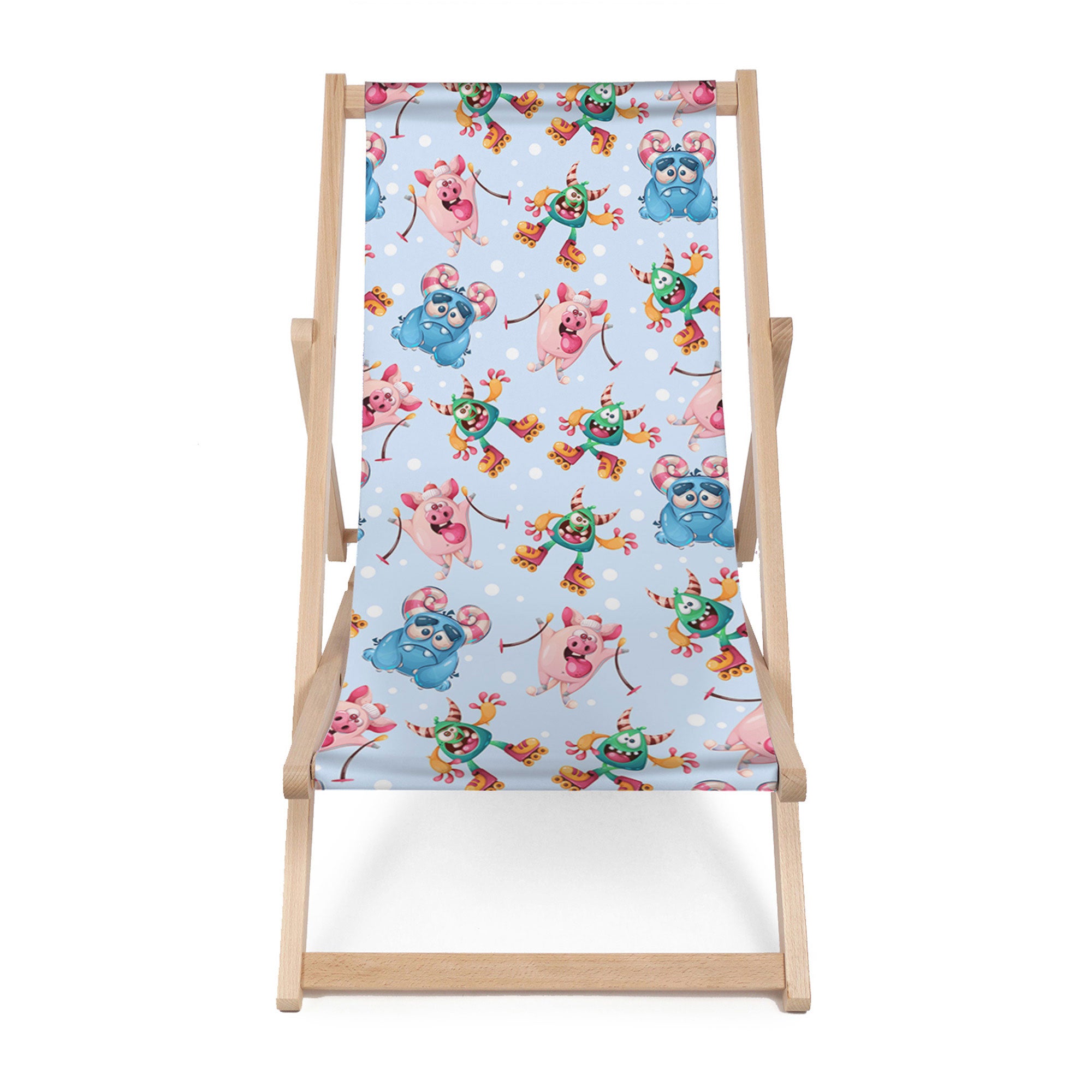 Wooden Deck Chair Funny Monsters-M