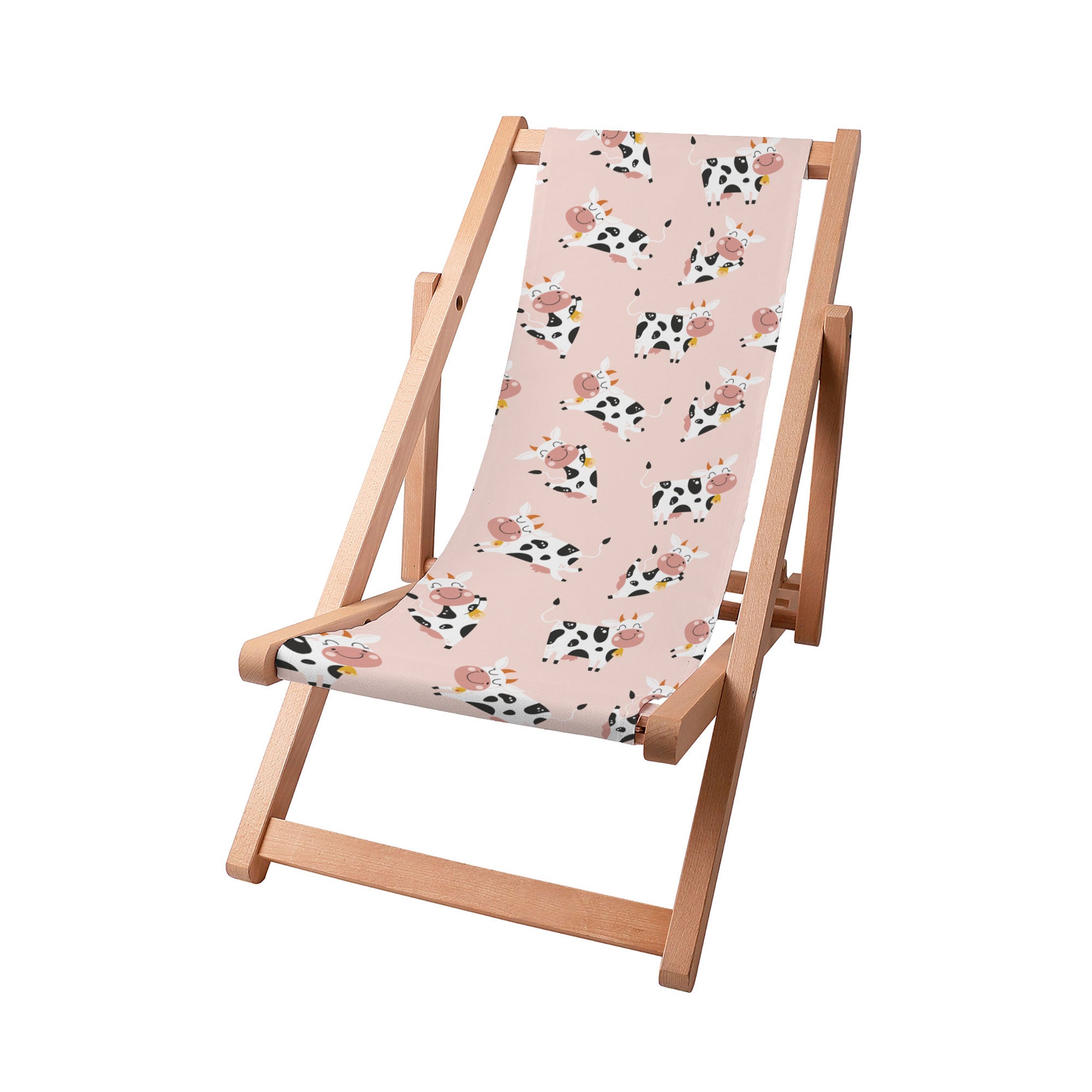 Wooden Deck Chair Happy Cow