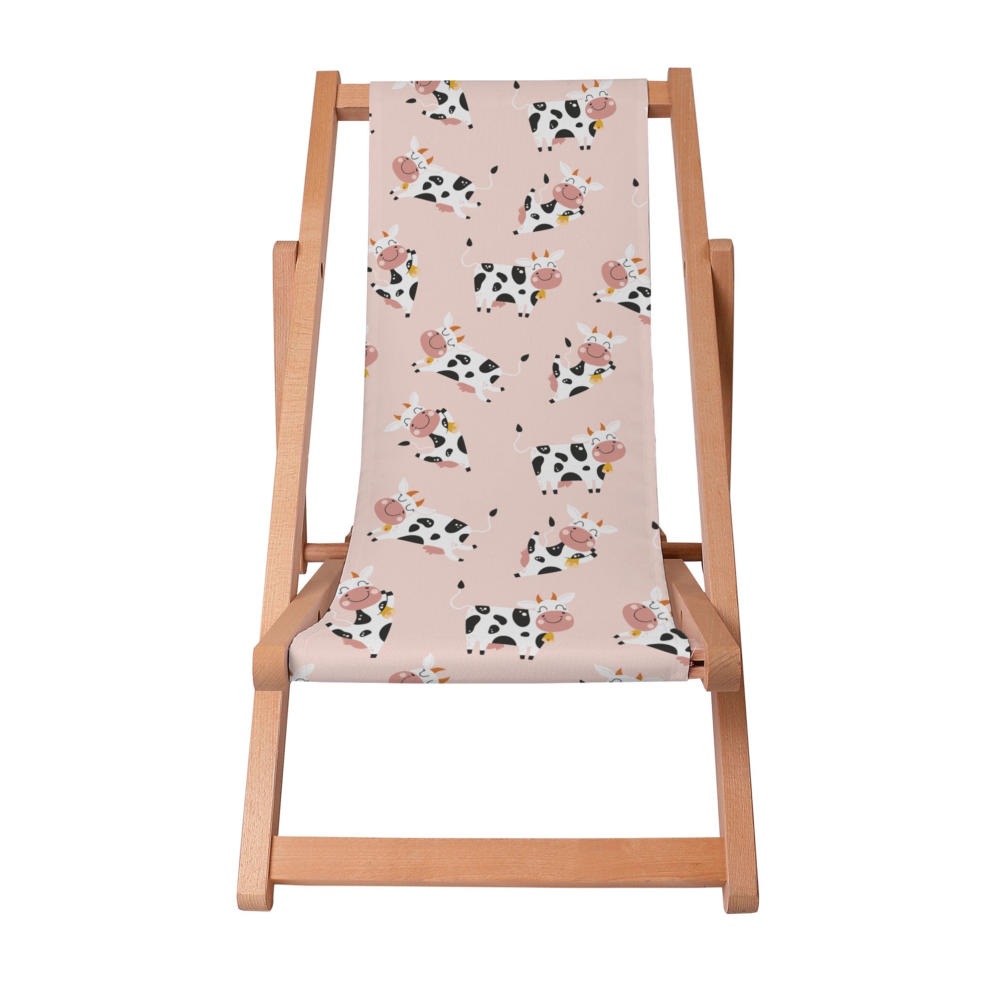 Wooden Deck Chair Happy Cow
