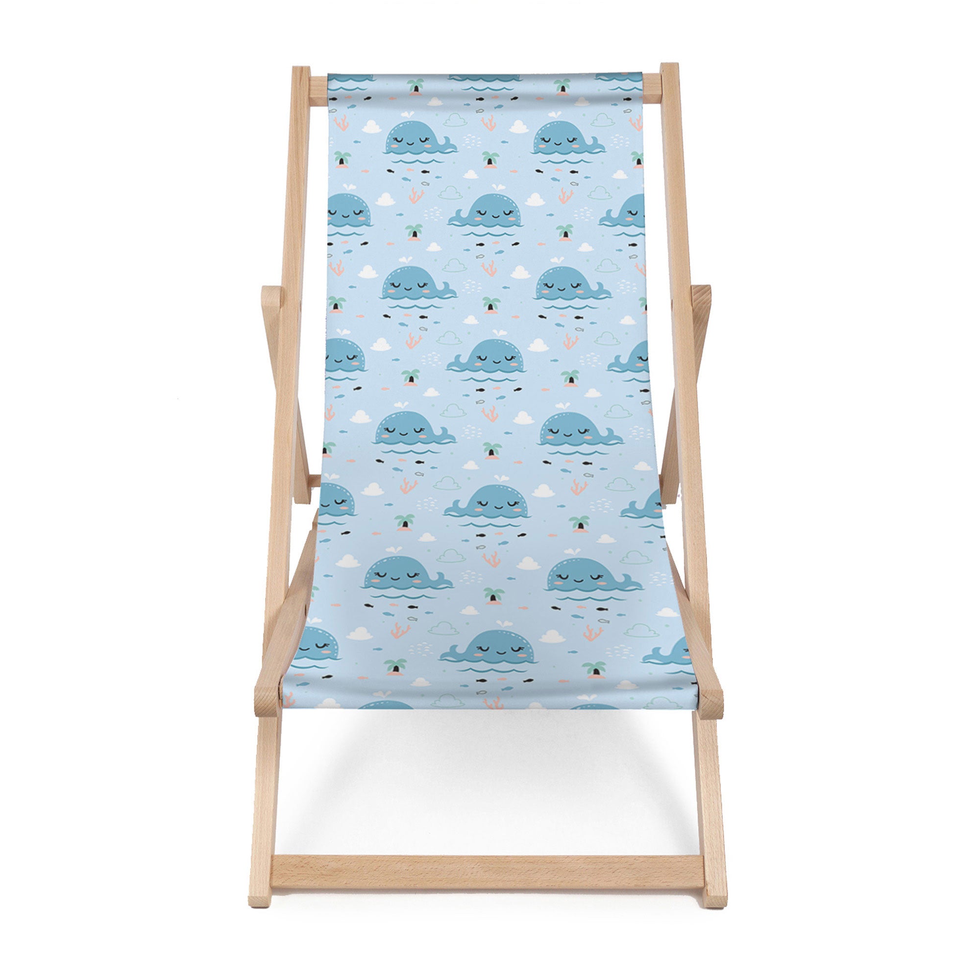 Wooden Deck Chair Happy Whale-M