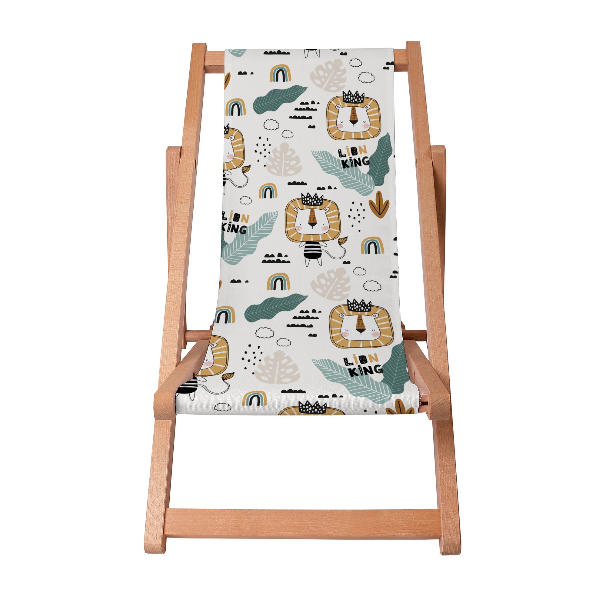 Wooden Deck Chair Lion King-S