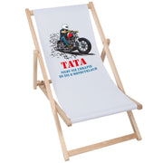 Holzliegestuhl Papa mit Auszeichnung