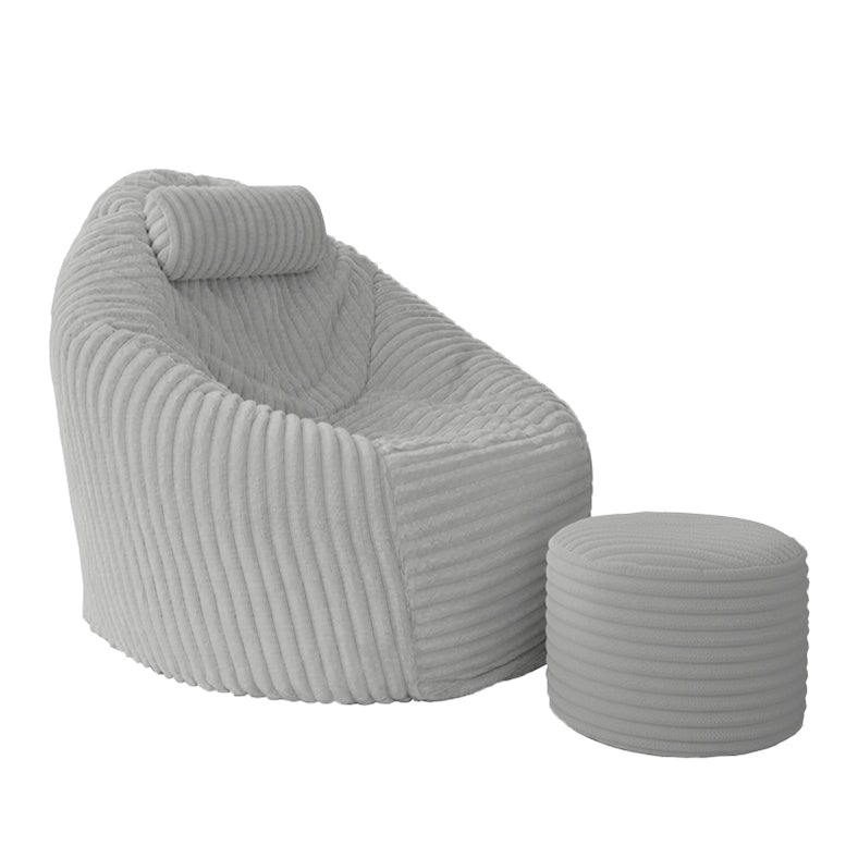 Paradise Sitzsack mit Fußhocker White Dove-M