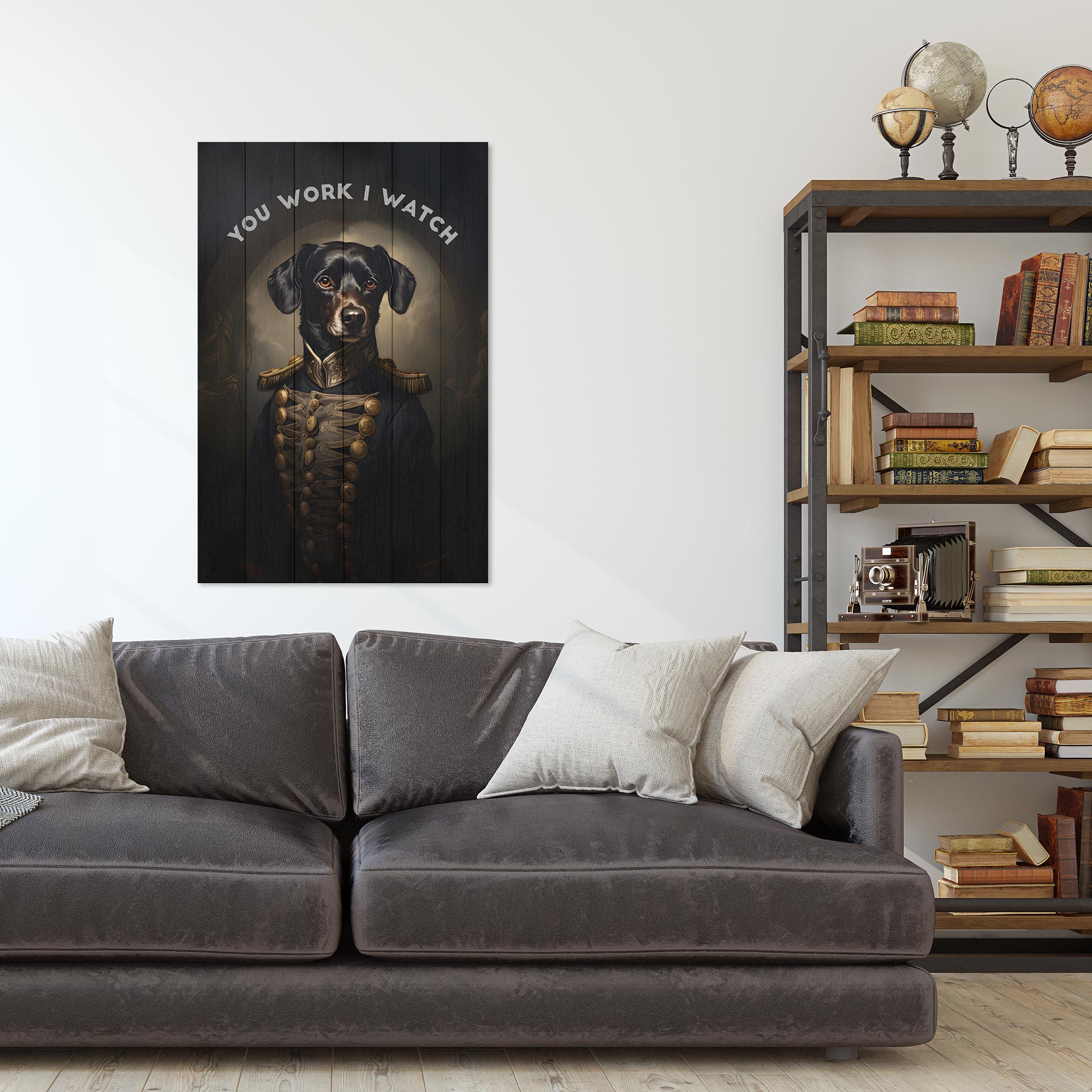 Bild Wood You work I watch-30x30 cm