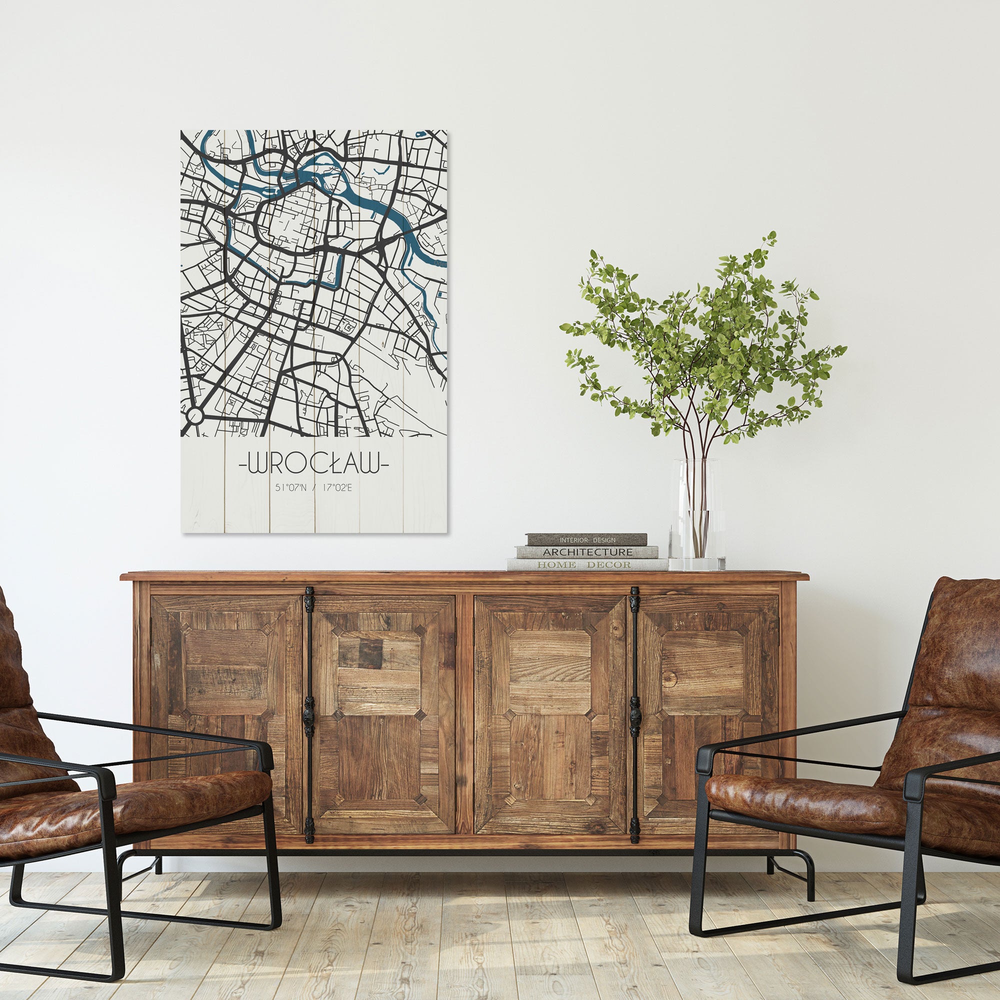 Wood Picture Wrocław-50x70 cm