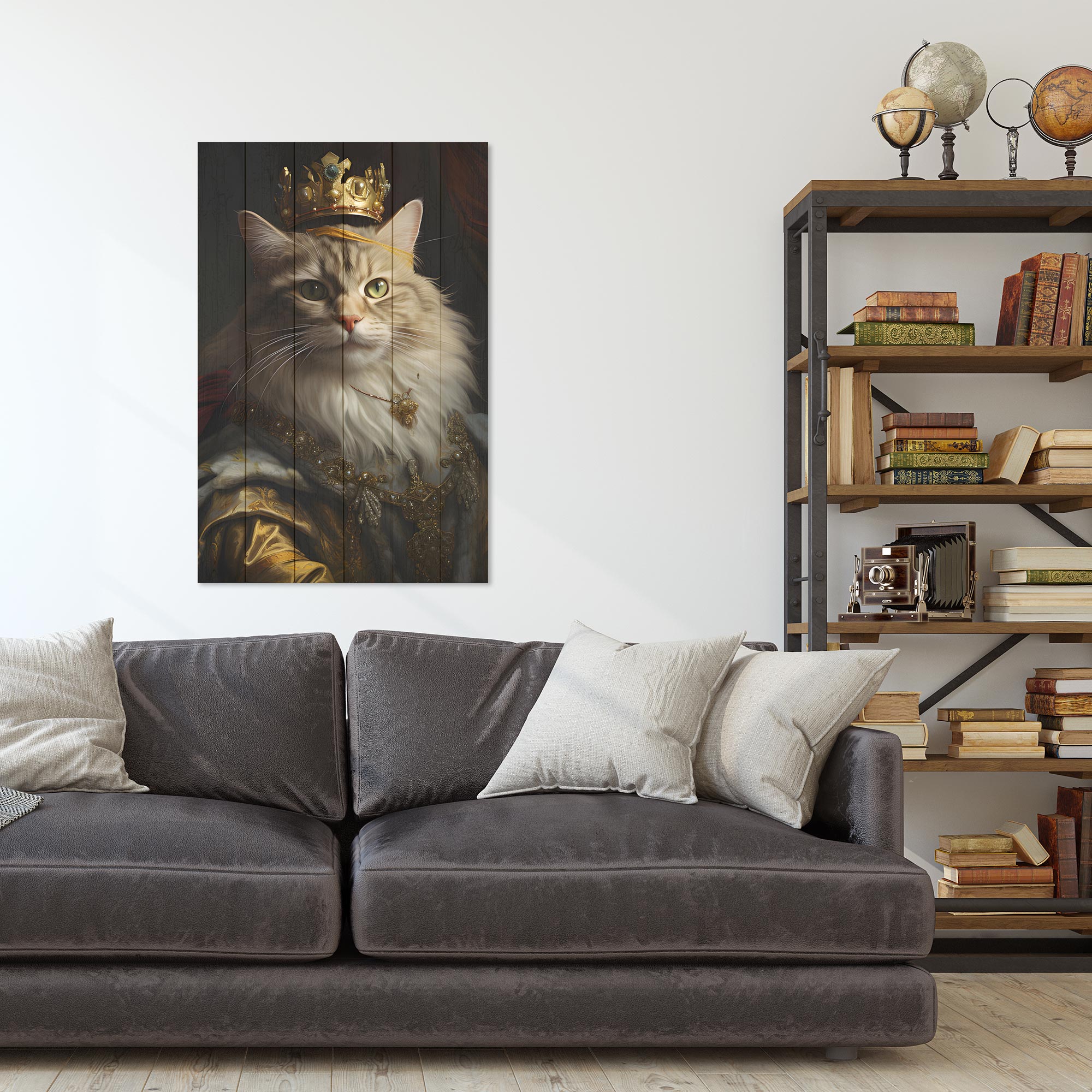 Bild Holz Wer ist der König-40x60 cm