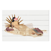 Bild Wood Frau mit Fischmaske-40x60 cm