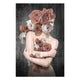 Bild Holz Frau in Blumen-20x30 cm