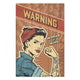 Wood Picture Warning-50x70 cm