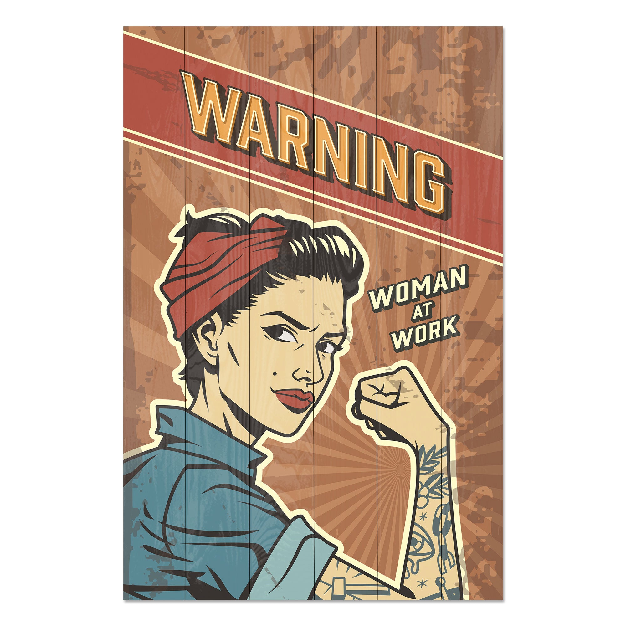 Bild Wood Warning