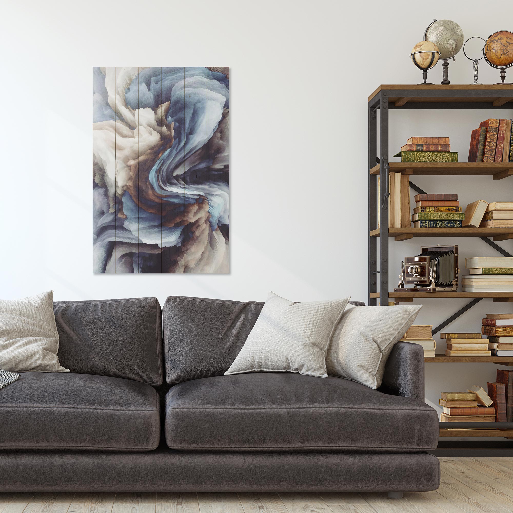 Bild Holz Wirbelnde Formen-20x30 cm