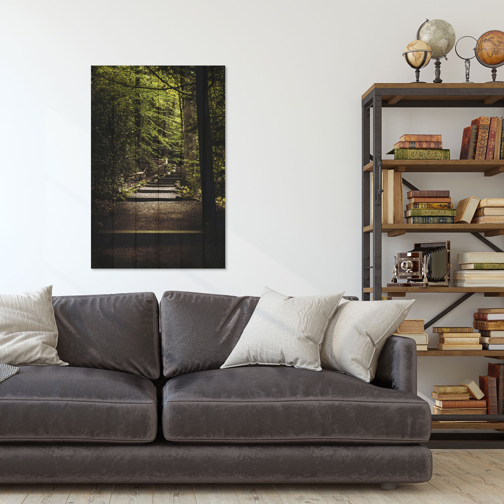 Obraz Wood Schody v lese-50x70 cm