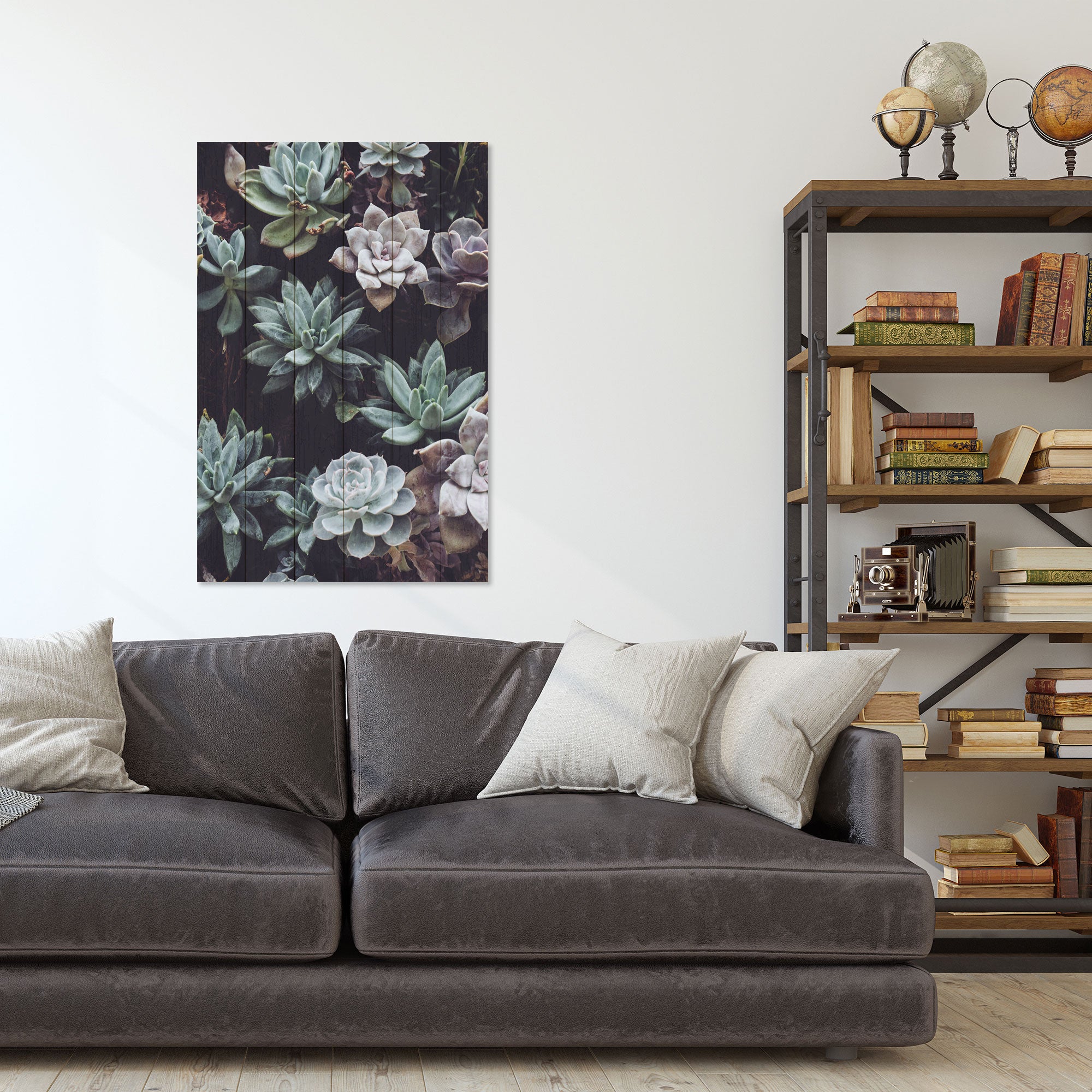 Wood Picture Succulents-40x60 cm