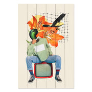 Obraz Wood Man s kachním hlavou-40x60 cm