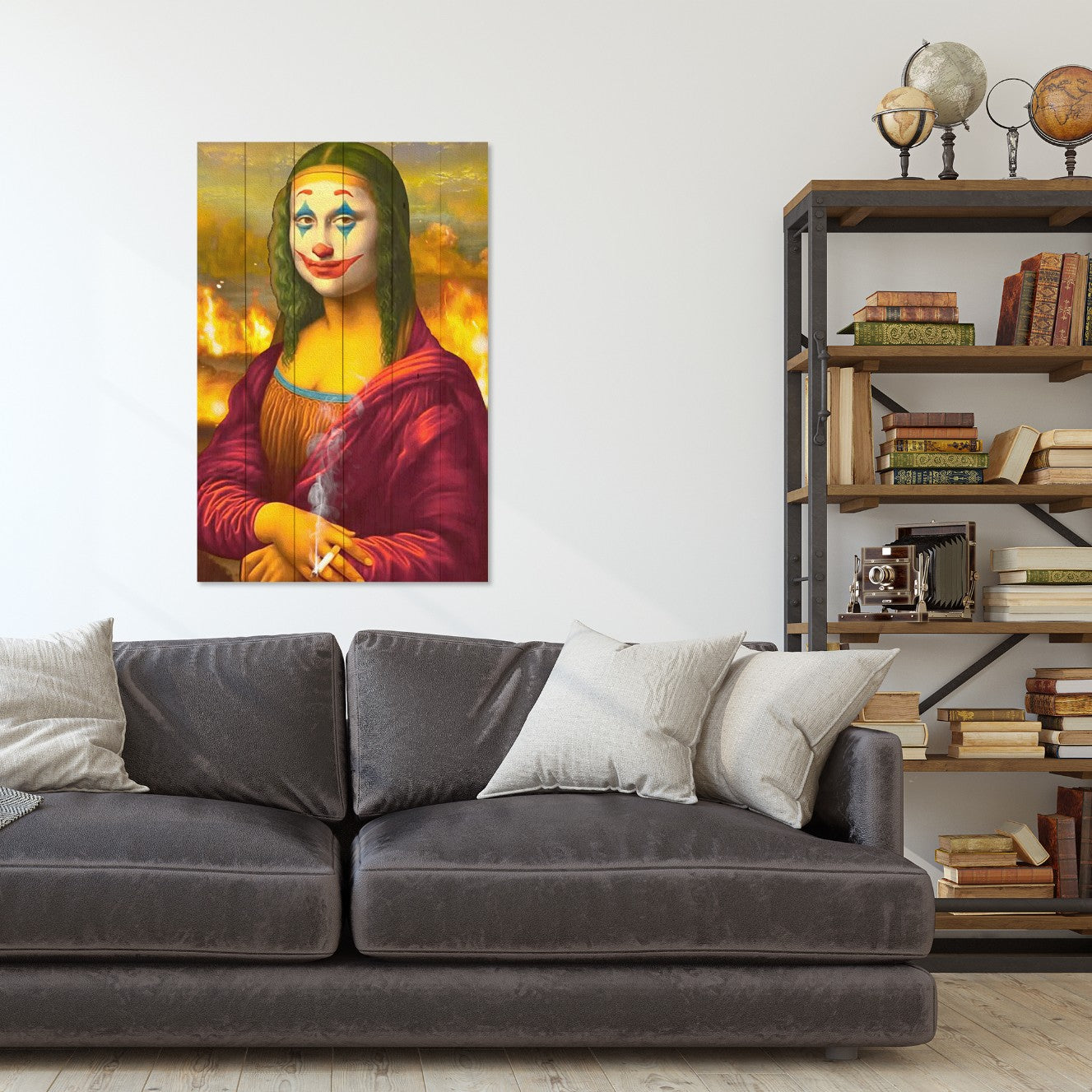 Bild Holz Mona Lisa Collage Jocker-70x90 cm