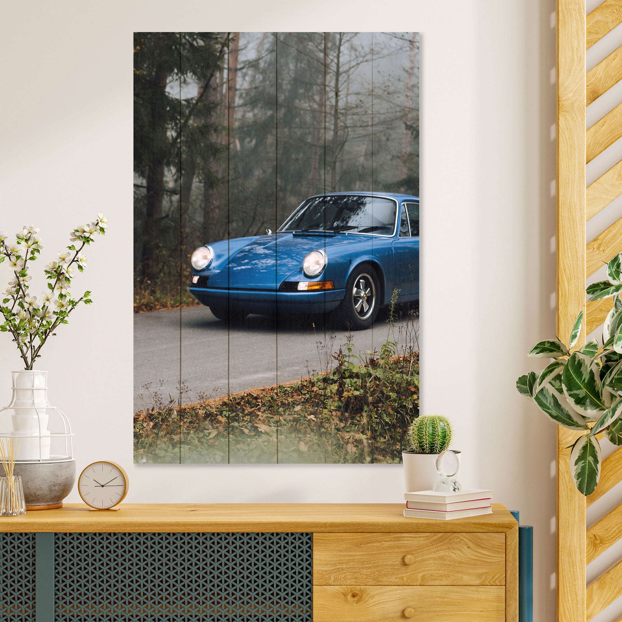 Bild Holz Morgendliche Fahrt-20x30 cm