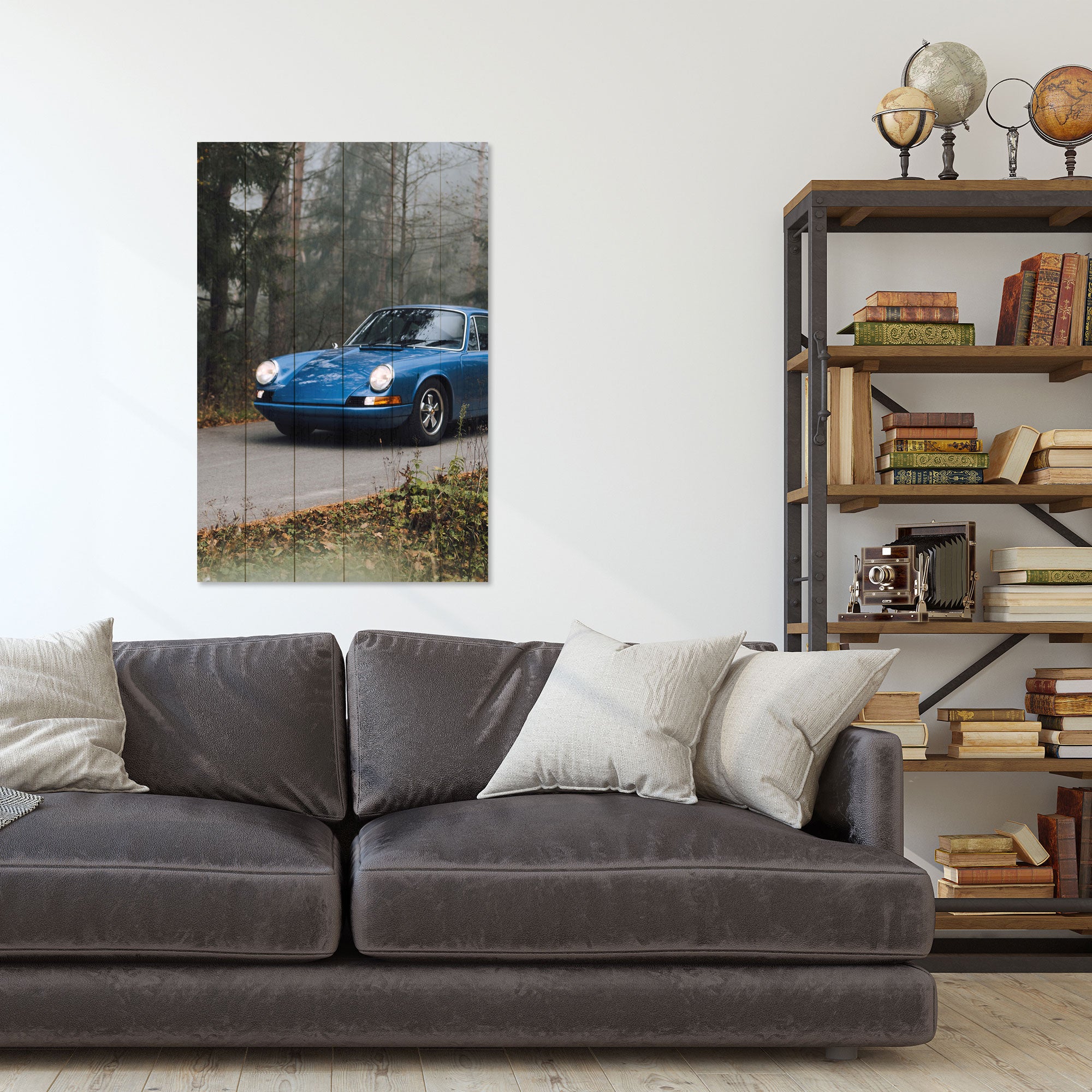Bild Holz Morgendliche Fahrt-50x70 cm
