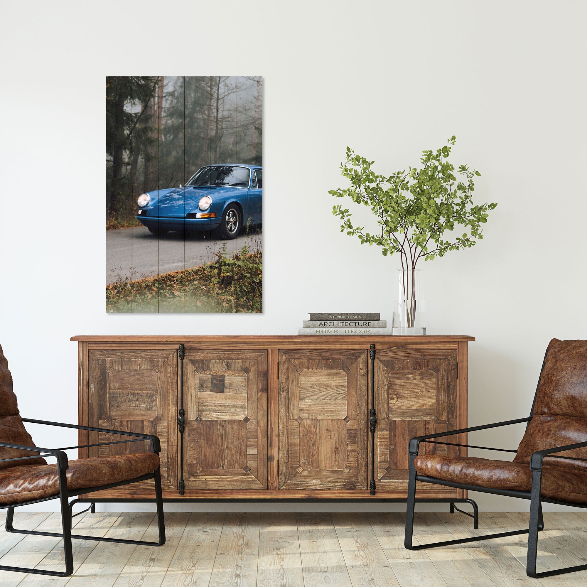 Bild Holz Morgendliche Fahrt-50x70 cm