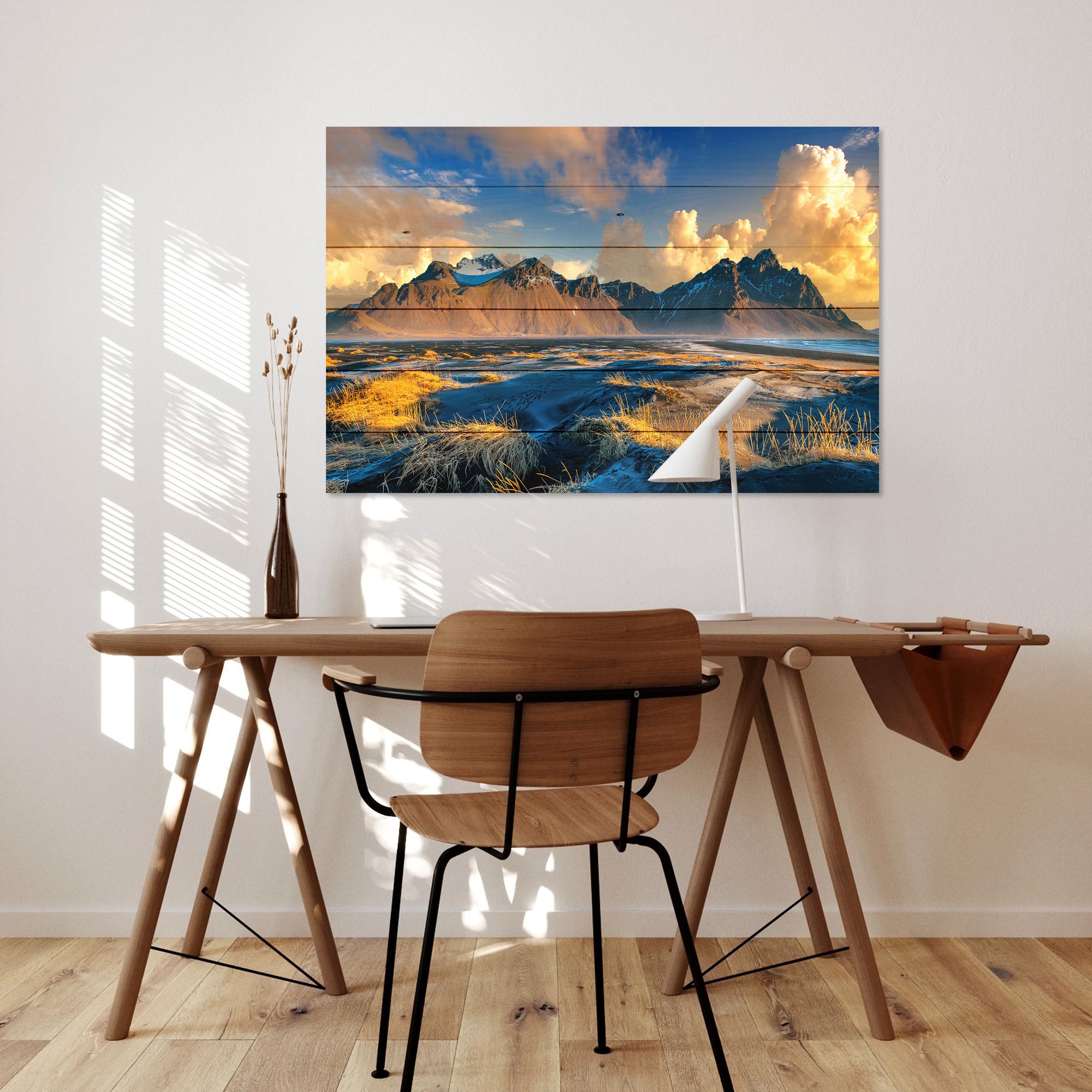 Wood Picture Mountainous Landscape-50x70 cm