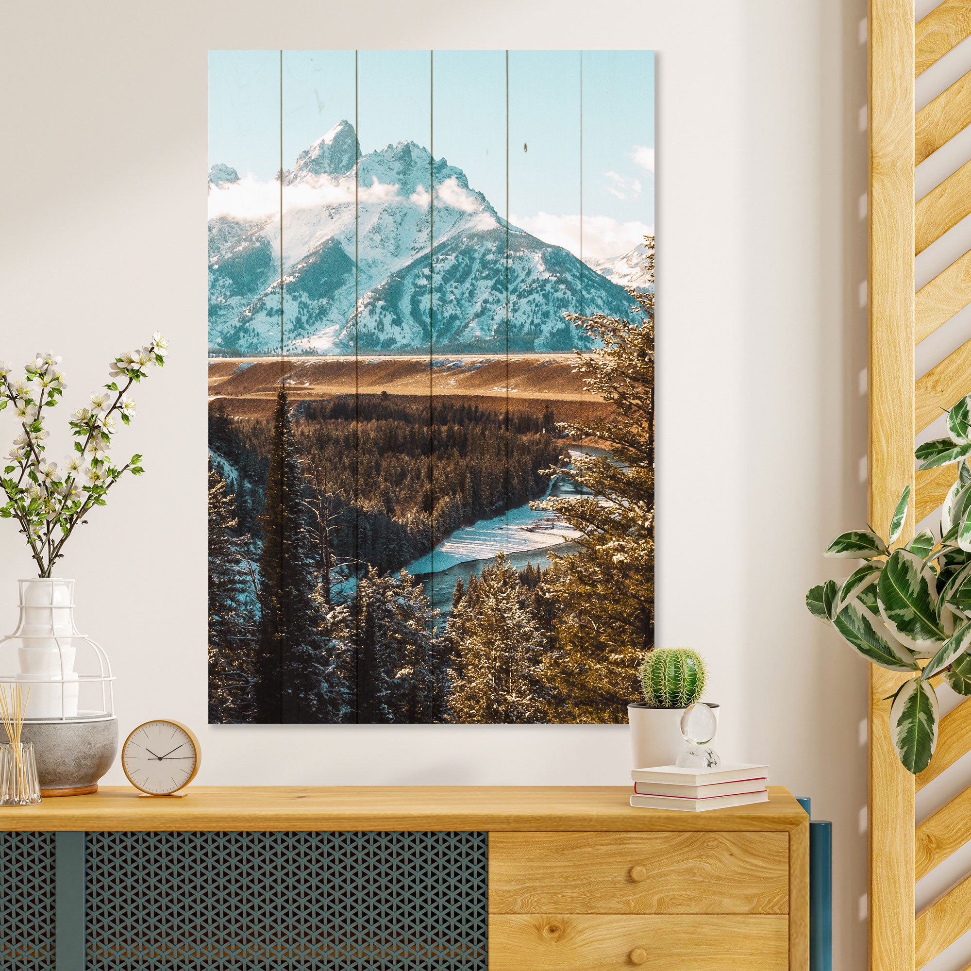 Obraz Wood Mountain Landscape-50x70 cm
