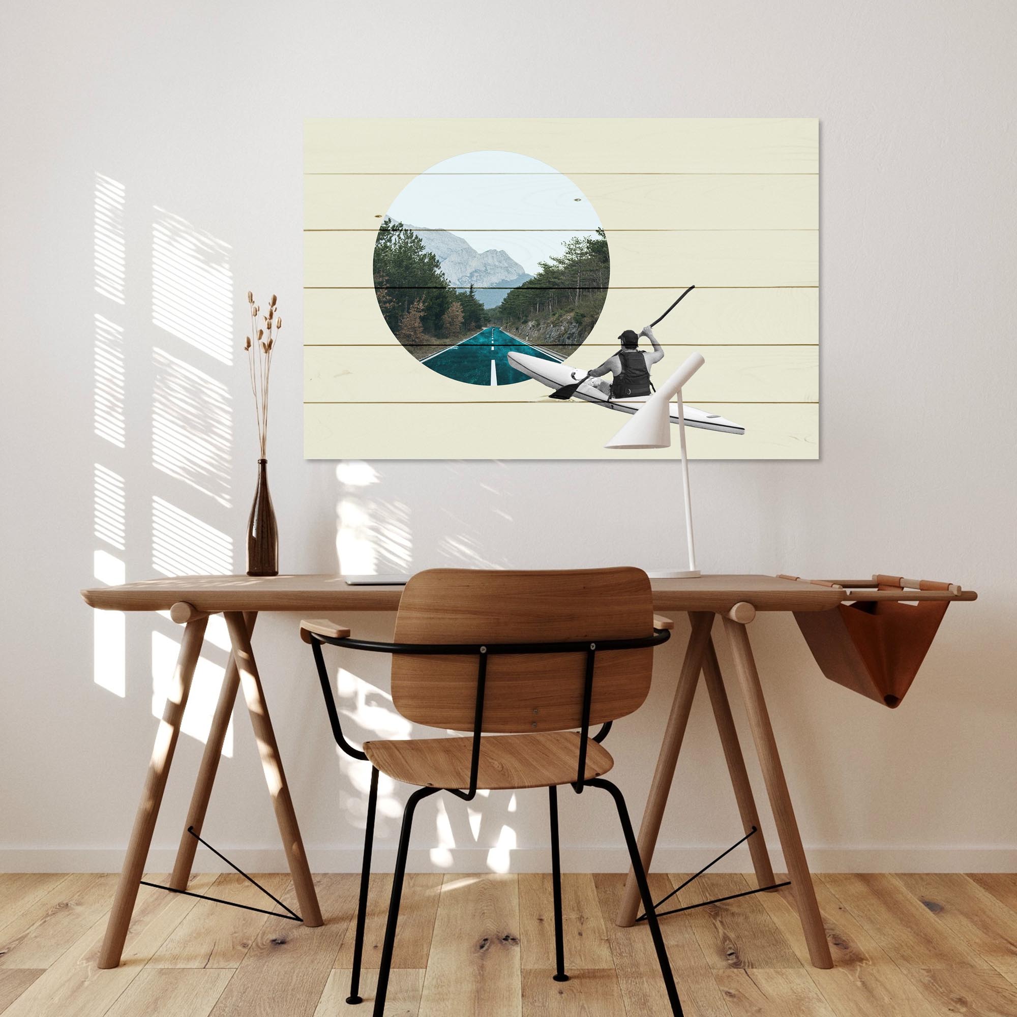 Bild Wood Kajakfahrt Straße-40x60 cm