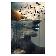 Bild Wood Offener Geist-30x40 cm