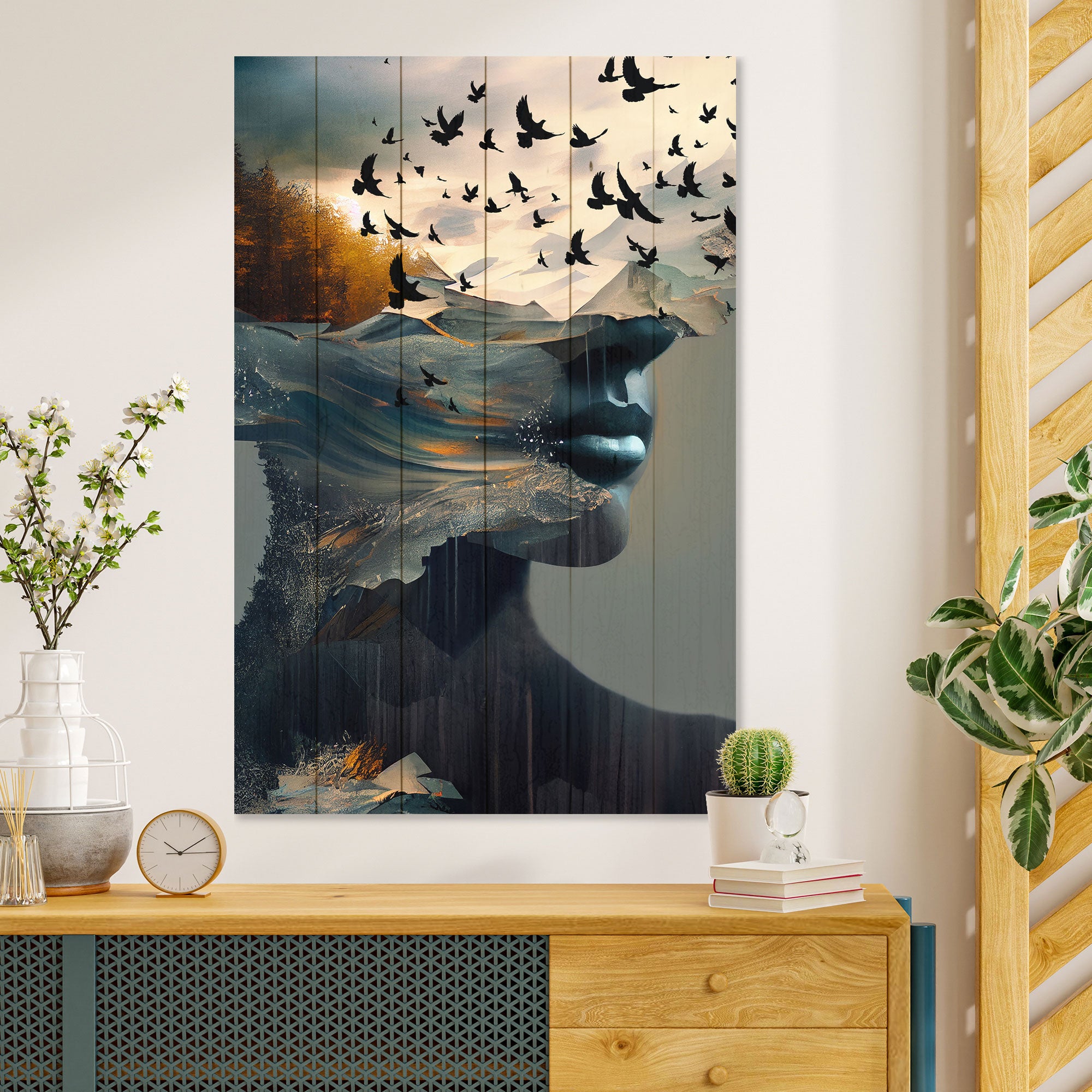 Bild Wood Offener Geist-30x40 cm