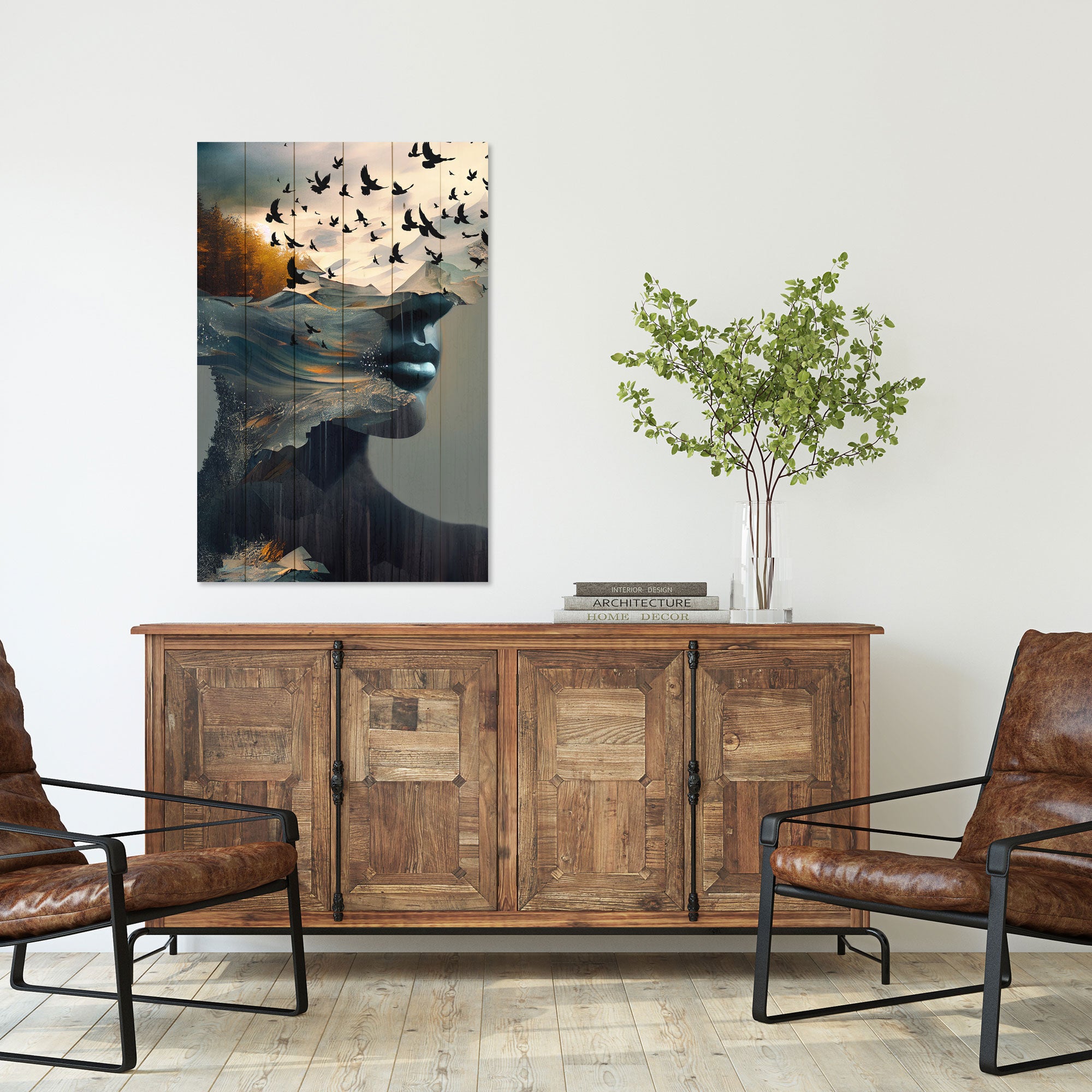 Bild Wood Offener Geist-20x30 cm