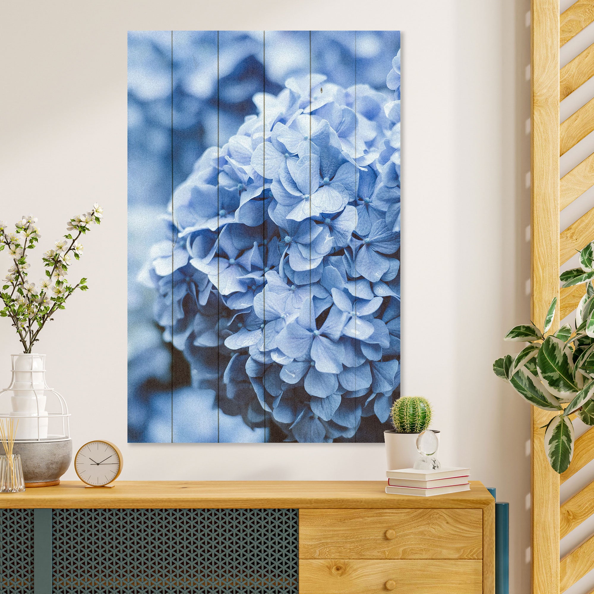 Bild Wood Hortensie