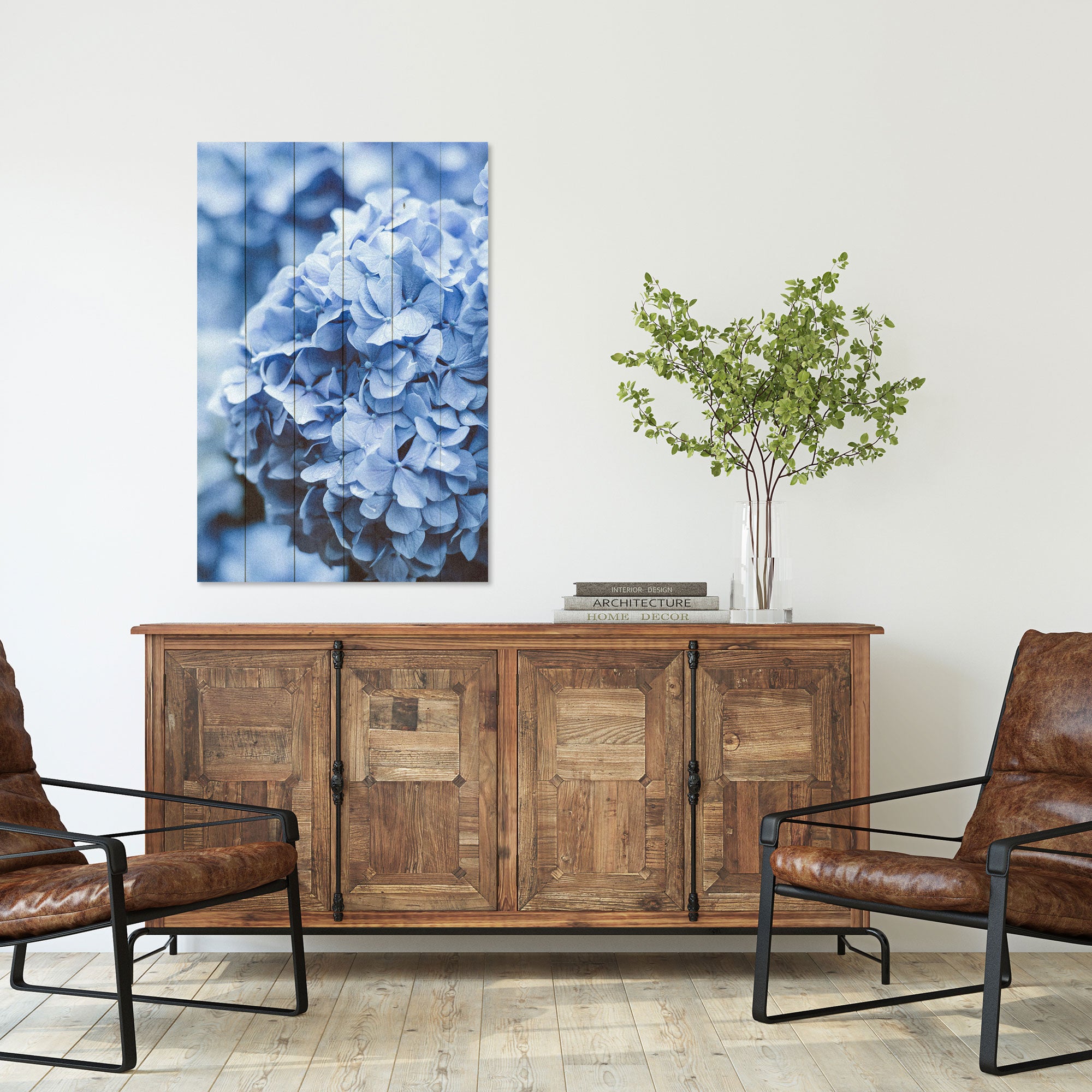 Bild Wood Hortensie