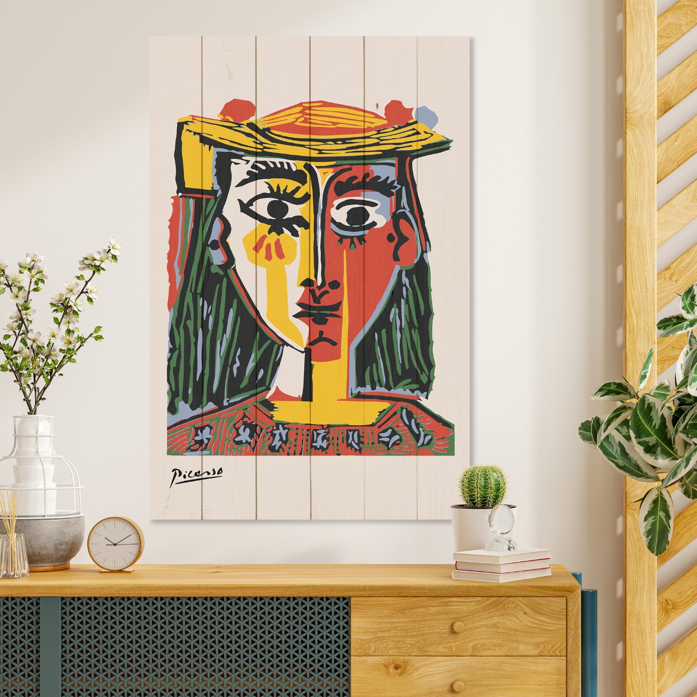 Bild Wood Picasso Abstrakt 1-20x30 cm