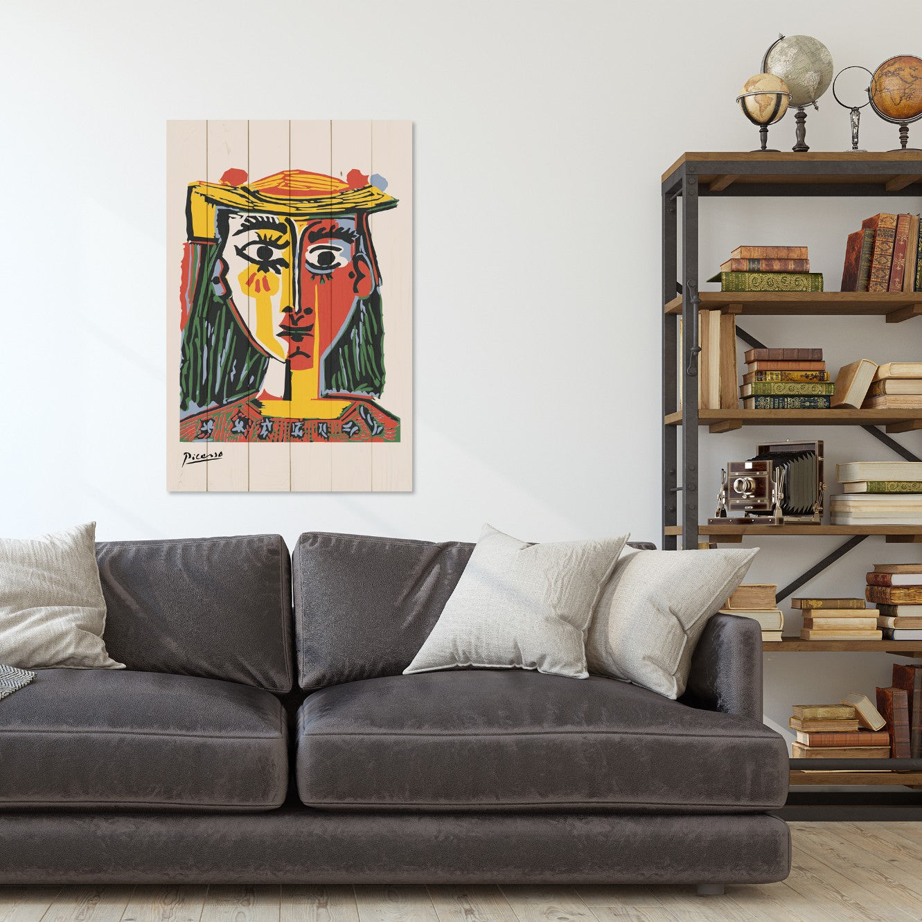 Bild Wood Picasso Abstrakt 1-70x90 cm