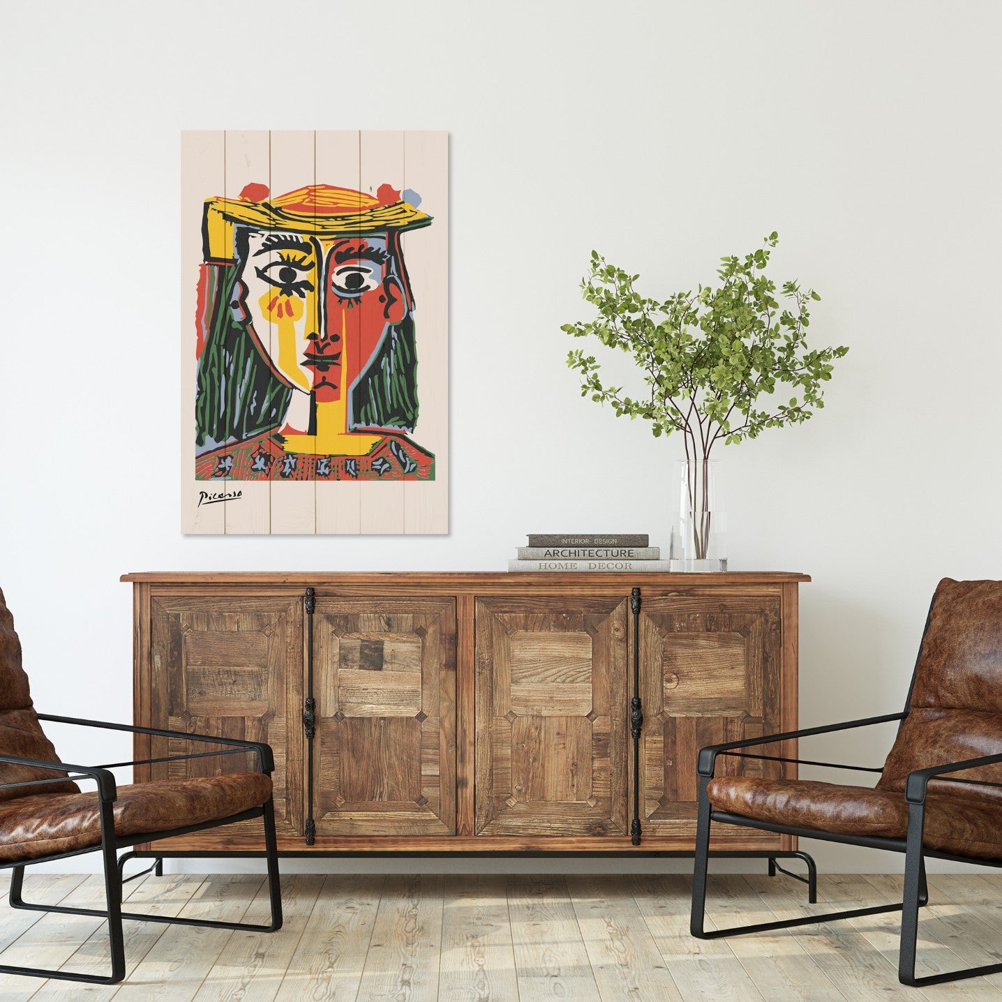 Bild Wood Picasso Abstrakt 1-40x60 cm
