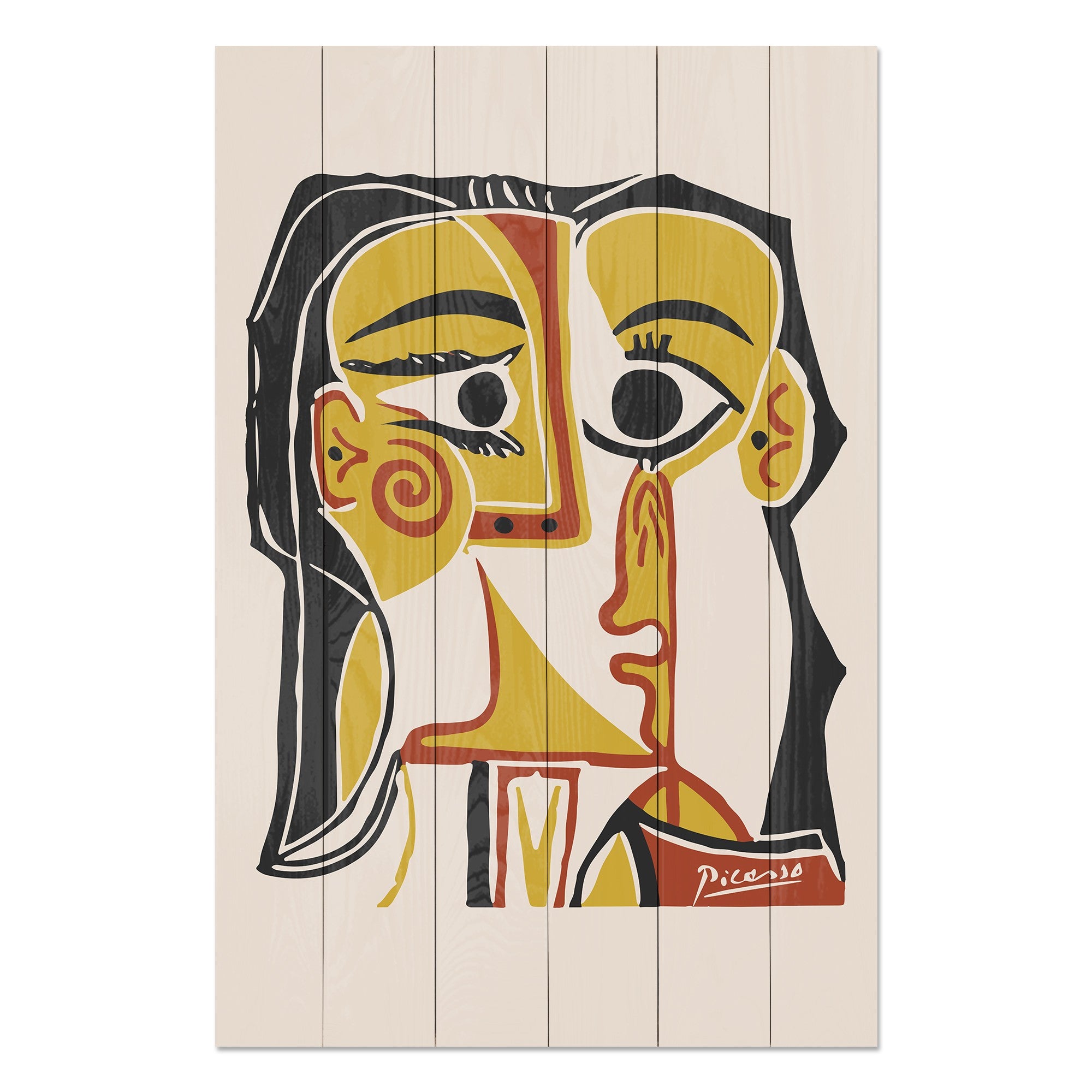 Bild Wood Picasso Abstrakt 2-30x30 cm