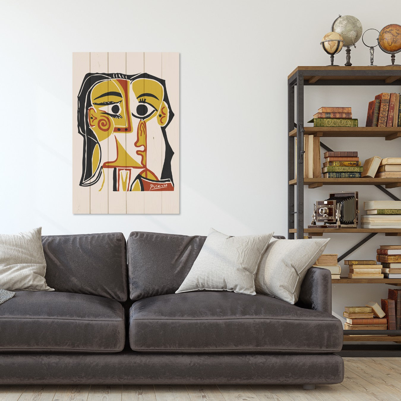 Bild Wood Picasso Abstrakt 2-70x90 cm