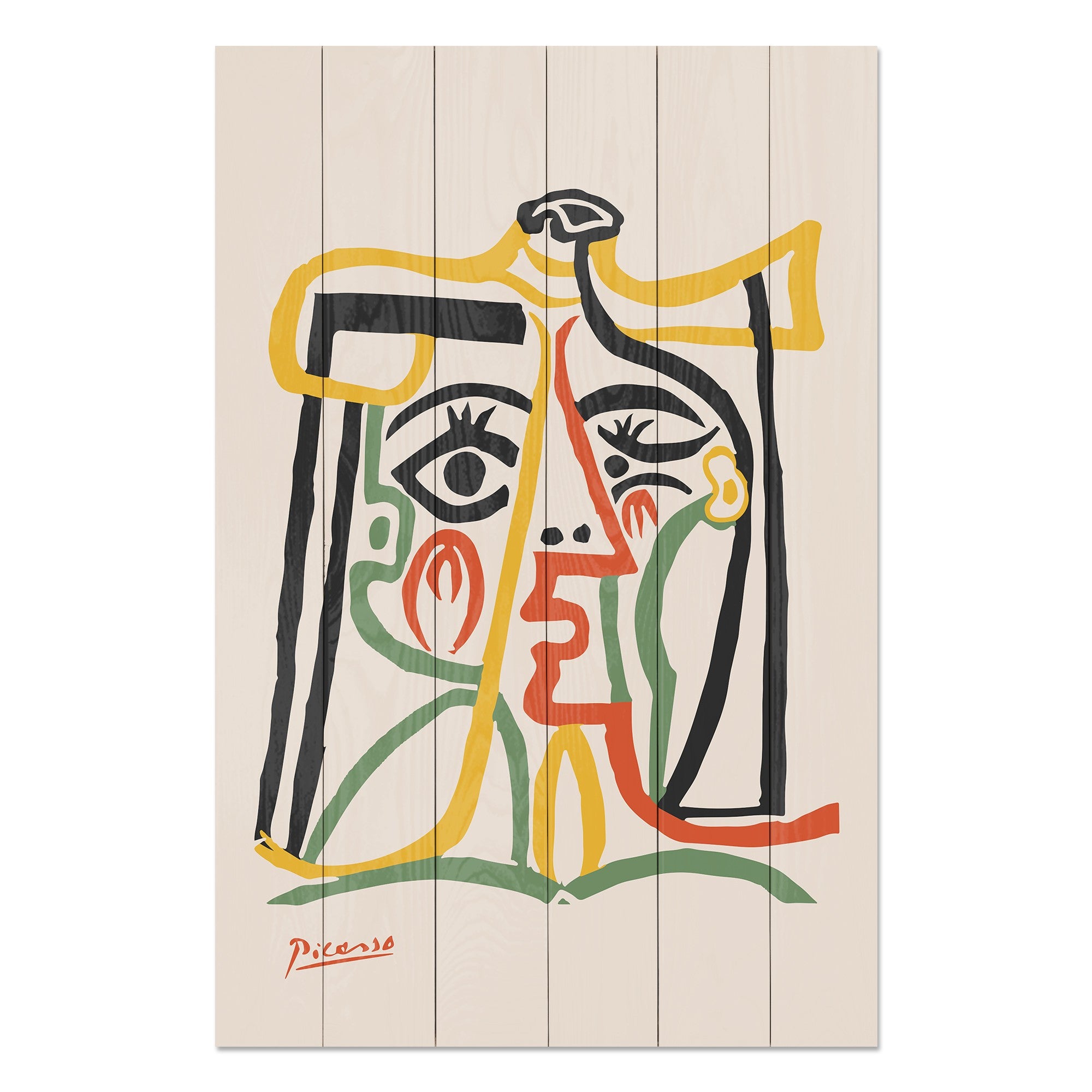 Bild Wood Picasso Abstrakt 3-50x70 cm