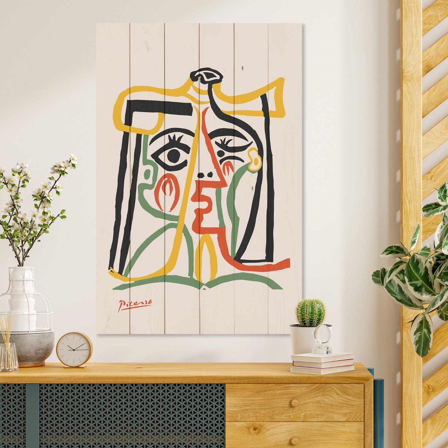Bild Wood Picasso Abstrakt 3-30x30 cm