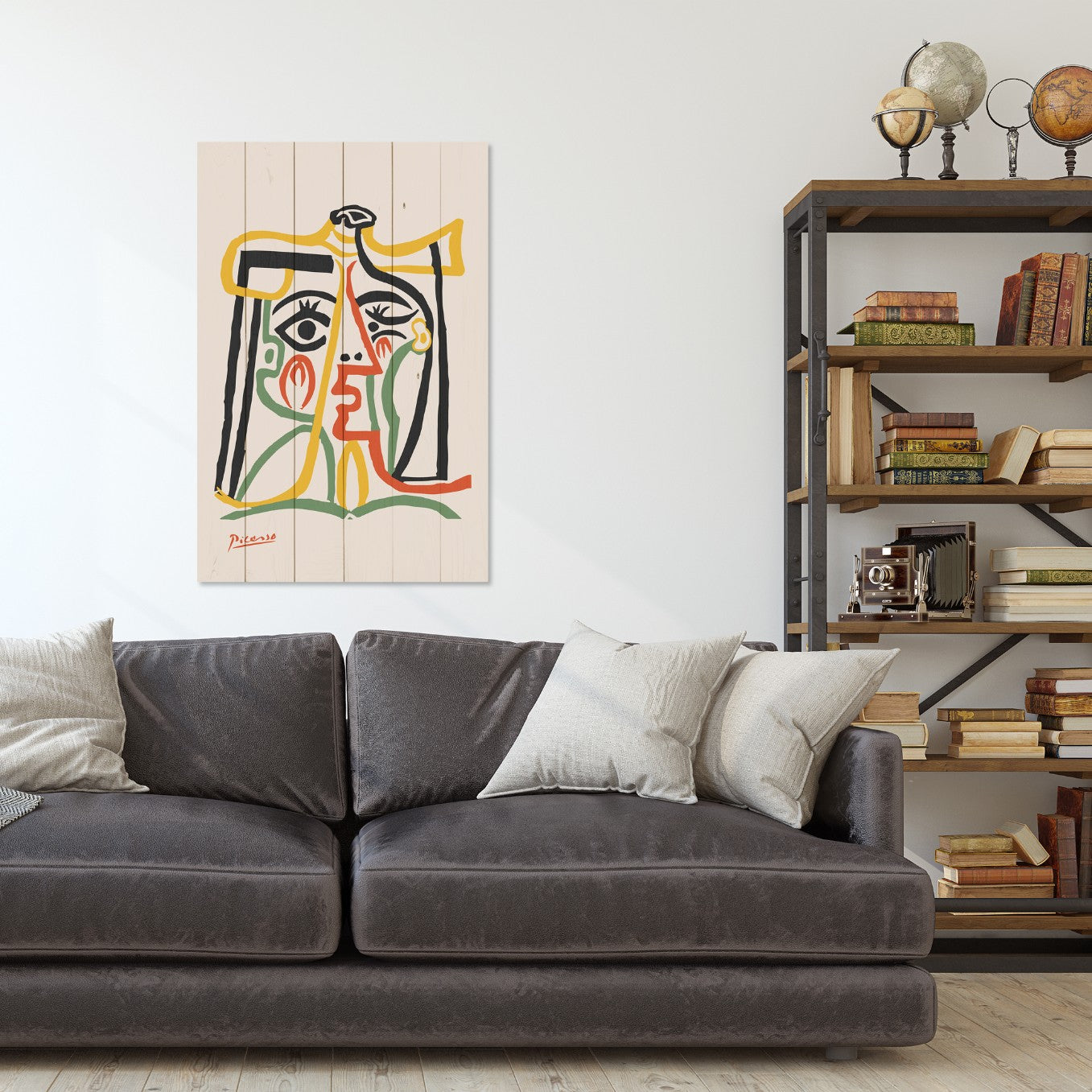 Bild Wood Picasso Abstrakt 3-40x60 cm